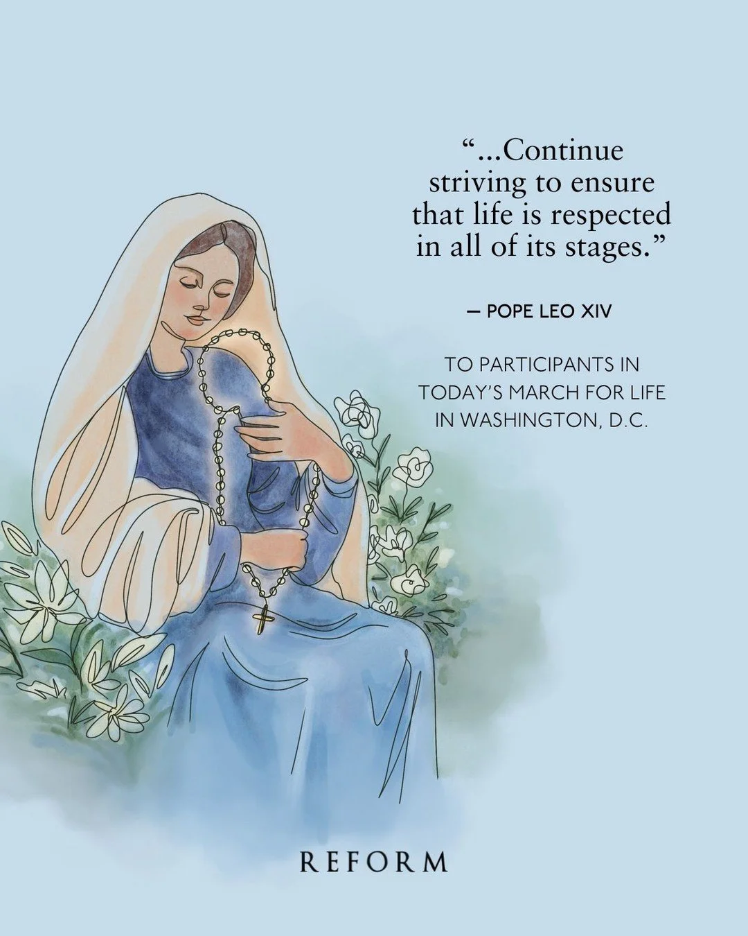 Today we commemorate the 53rd March for Life. Pope Leo XIV addressed the 2026 March for Life, urging participants to bring about a society that &ldquo;safeguards the sanctity of human life.&rdquo;⁠
⁠
The Holy Father encouraged young people to &ldquo;