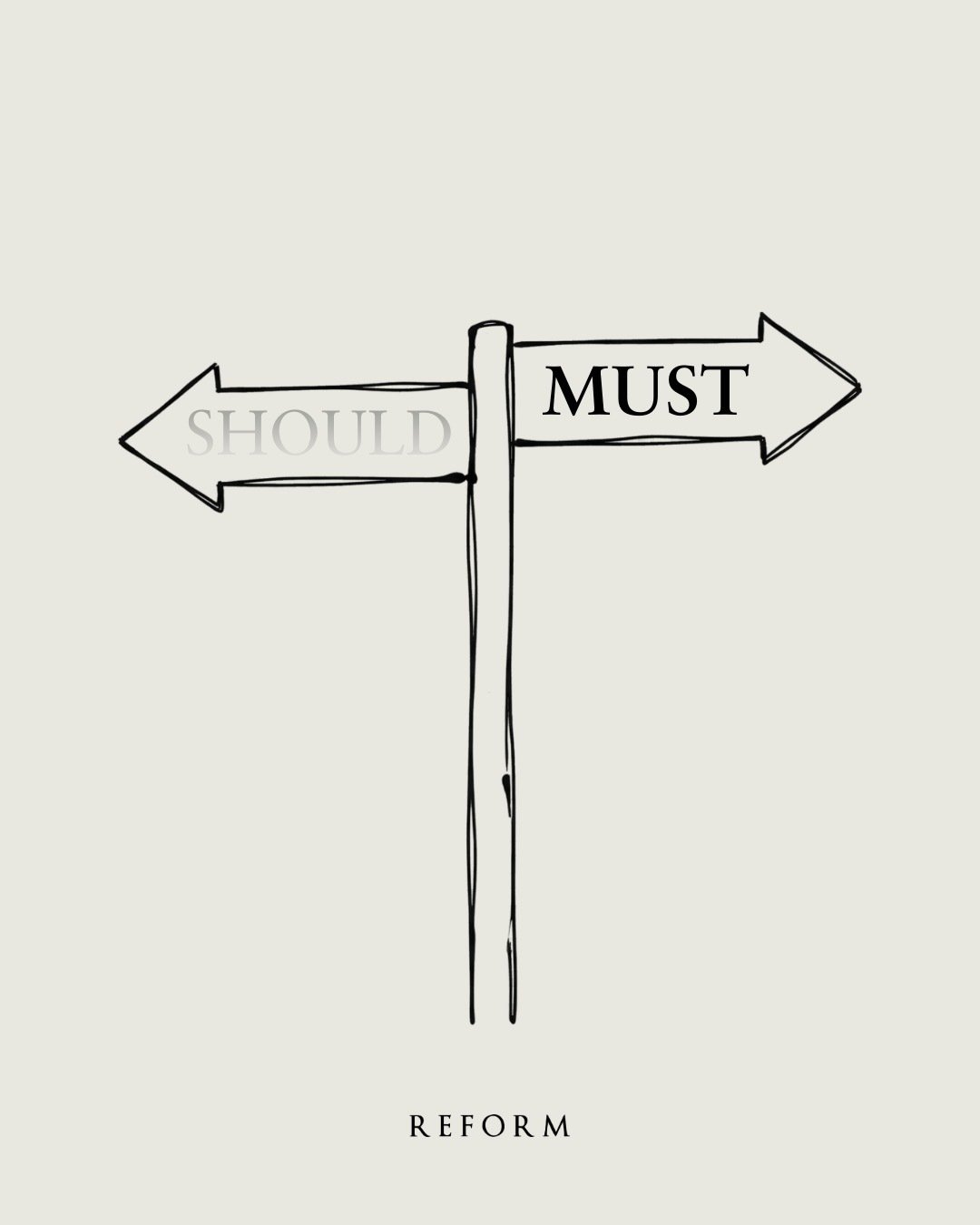 Our thoughts shape our well-being. They affect our mood, behavior, and outlook. They either produce interior peace or anxiety. 

Reforming our mindset is key to whole-person healing and health. One place to start is to examine our use of &ldquo;shoul