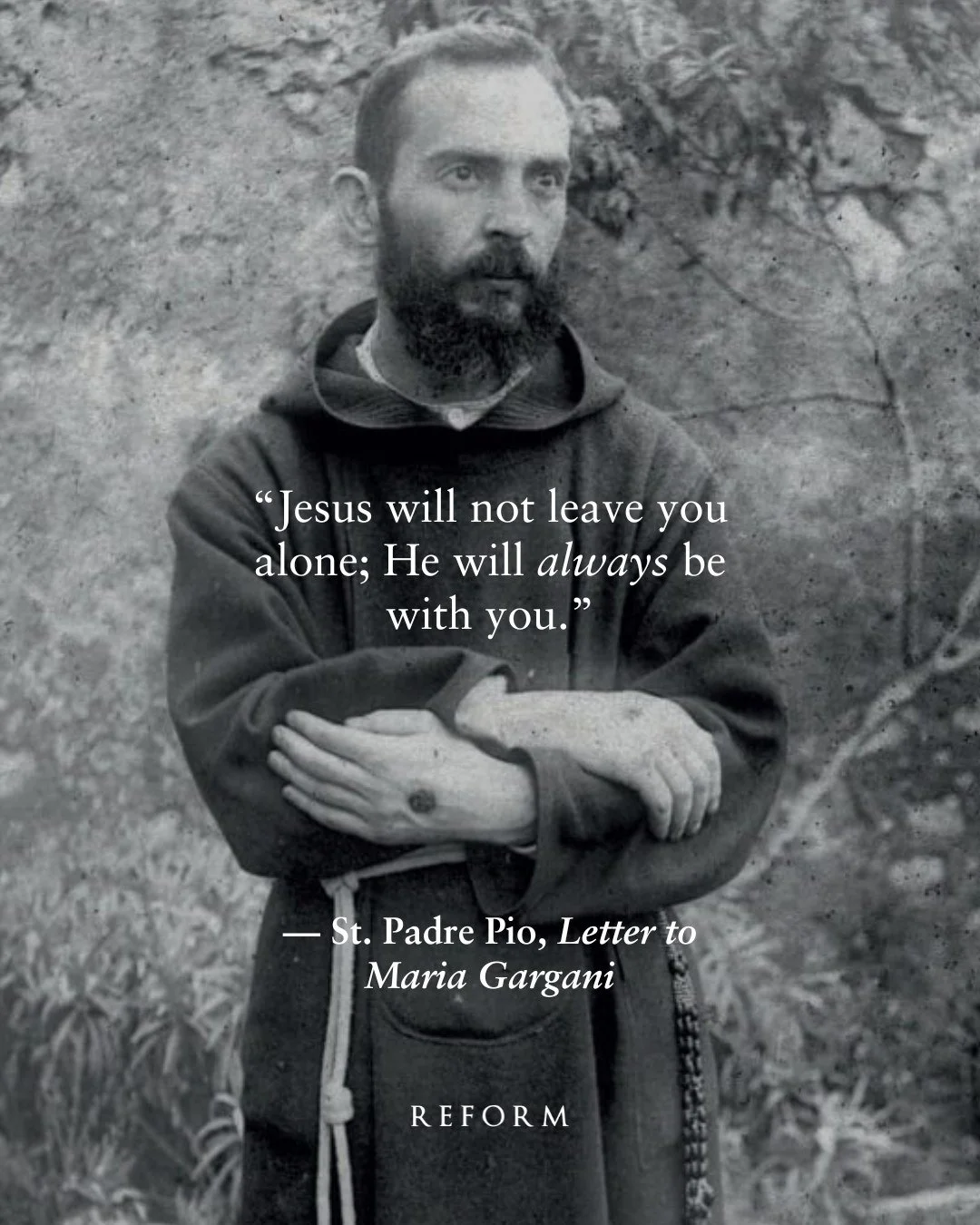 Today we celebrate the feast day of Saint Pio of Pietrelcina, known as Saint Padre Pio.

Having joined the Capuchin friars as a teenager, he spent most of his life at the friary of San Giovanni Rotondo. Because of his many gifts, he became a great sp