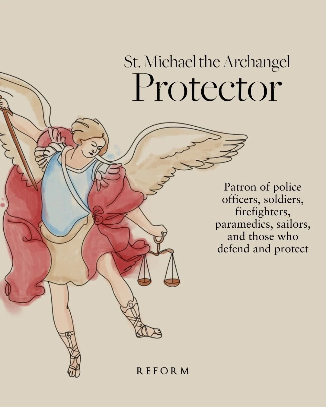Today we celebrate the feast of the Archangels mentioned in Scripture: Michael, Gabriel, and Raphael. 

St. Michael is a protector. He appears in the Book of Daniel as the guardian of God's people, in the Epistle of Jude contending with the devil, an