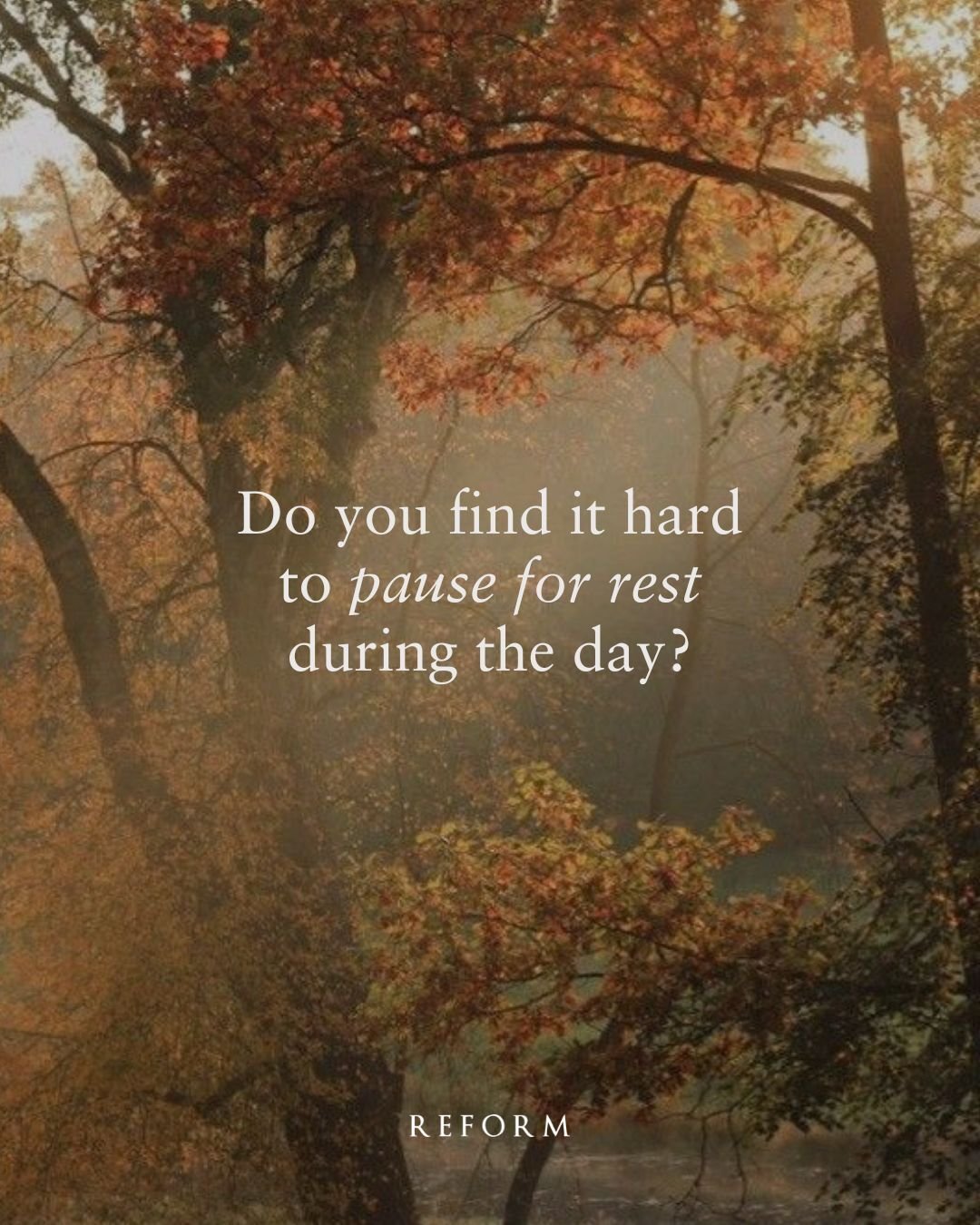 Activity and rest are two vital aspects of life. Finding a balance in them is a skill; we must know when to have rest and activity and how much to have each. Many of us are experts in activity-- and often, we find it hard to pause for rest during the