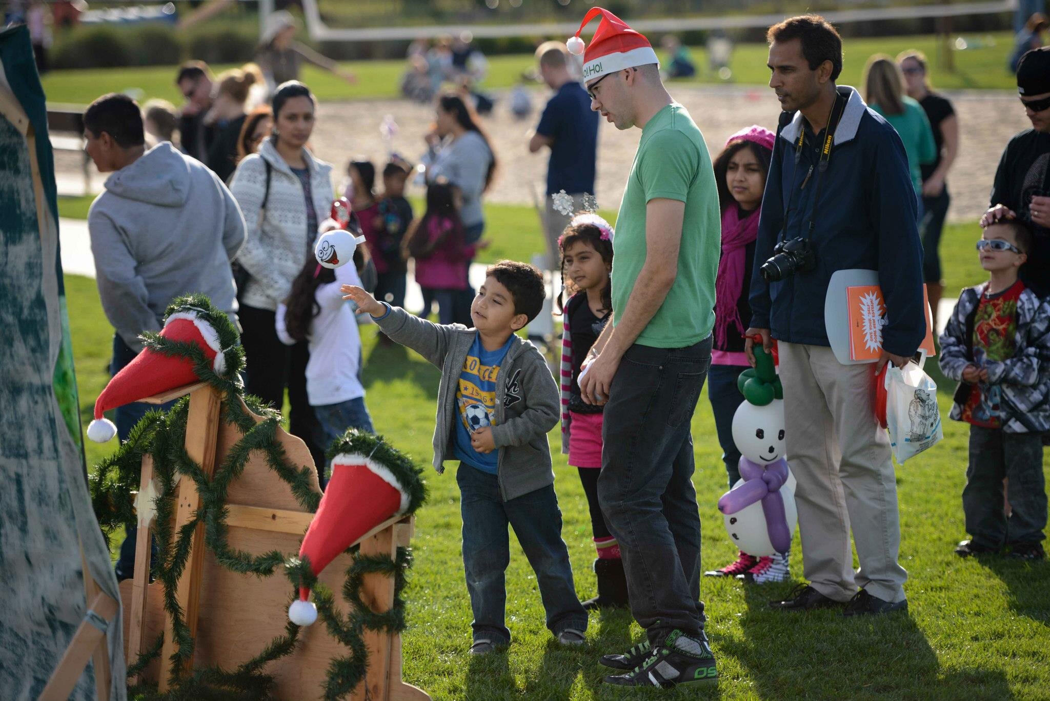 Residents compete in a number of games and challenges at our winter holiday event.