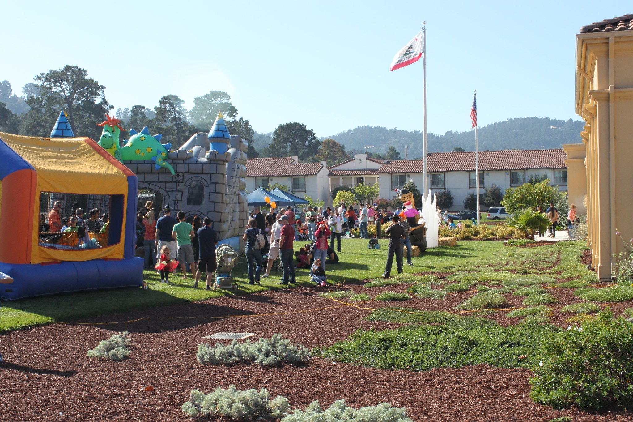 Monterey families enjoy a community appreciation event. 