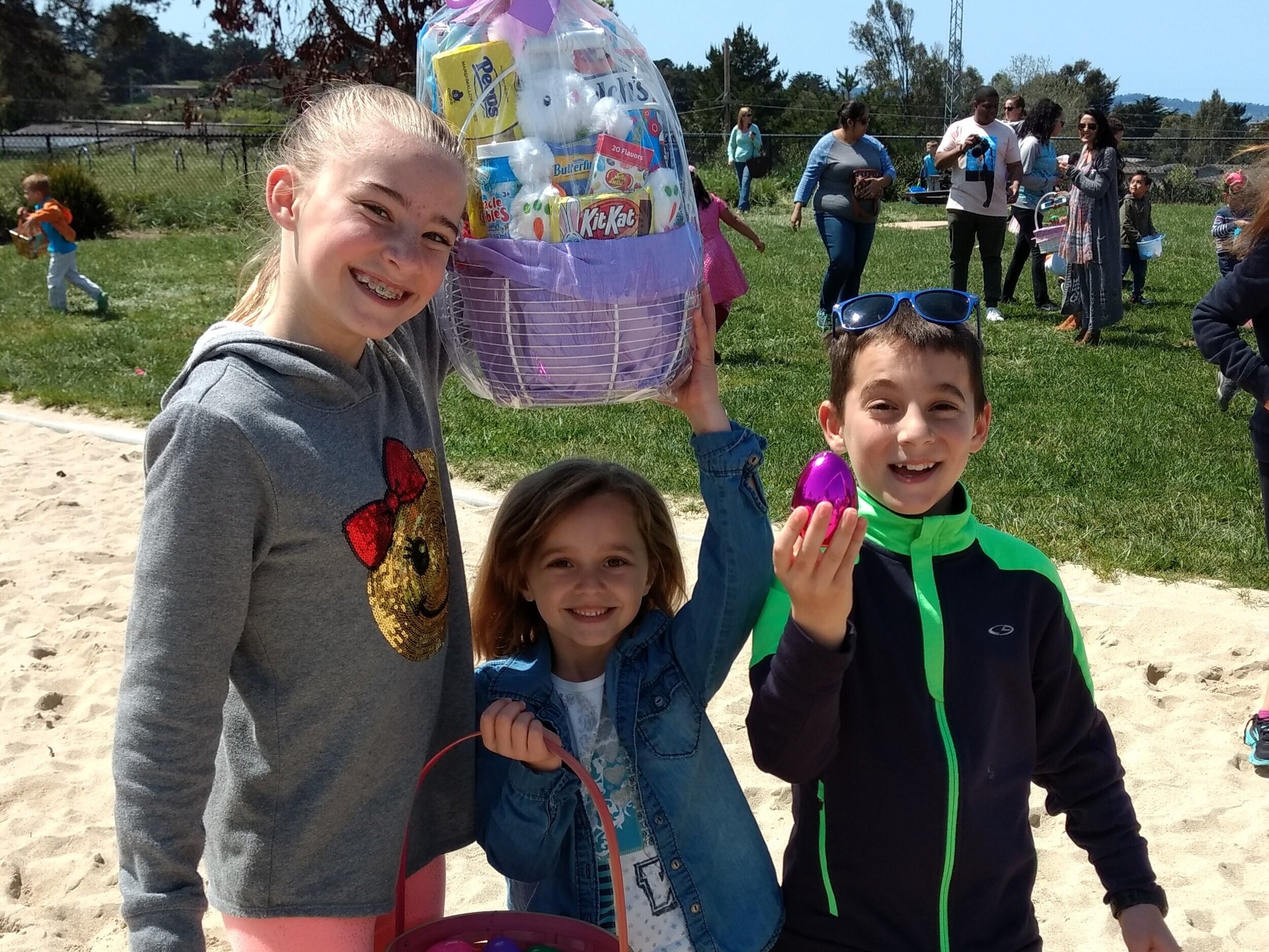 Monterey families are all smiles at our annual Easter egg hunt. 