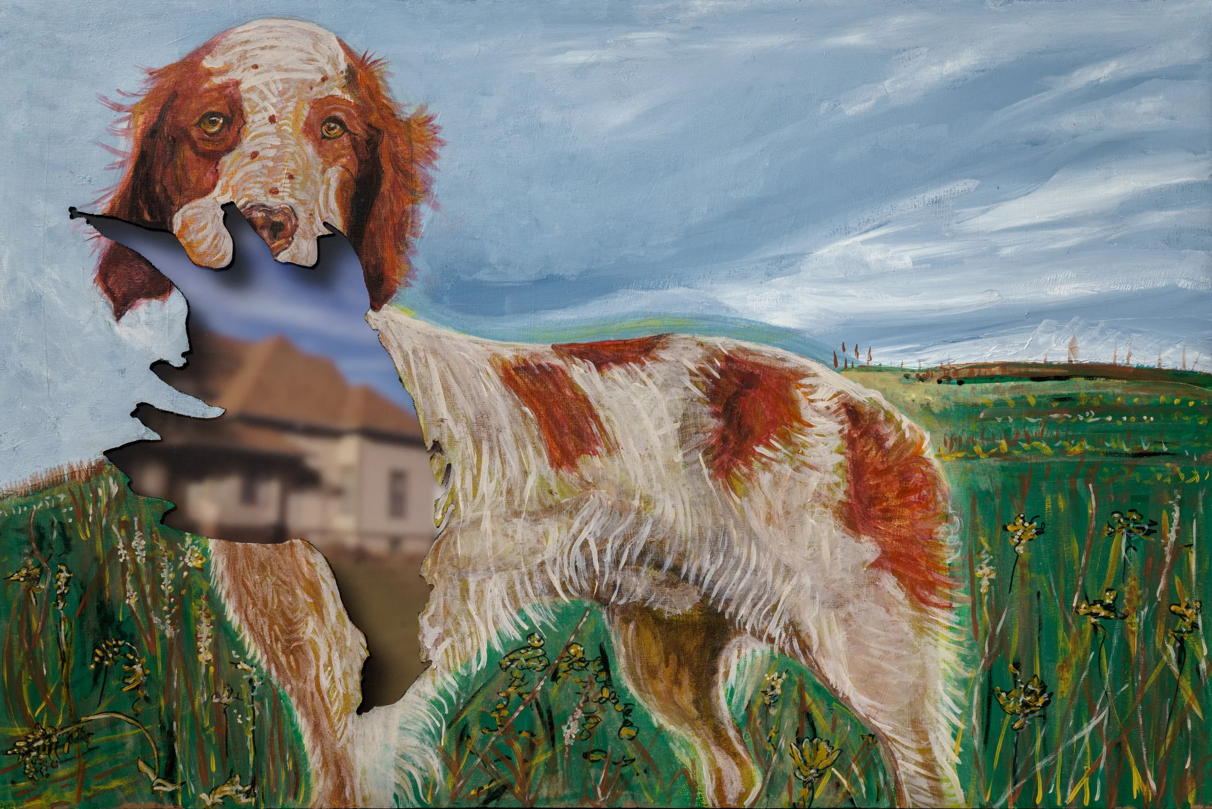 The English Man That Belonged To An Irish Man, Acrylic, Plexiglass, Photo Print, on Birchwood and Foamcore, 36’’ x 24’’, 2024
