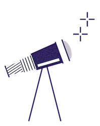 Teleskop auf einem Stativ, Symbol für Astronomie oder Sternbeobachtung, hier eingesetzt für das Expertencoaching von Anja Timmermann.