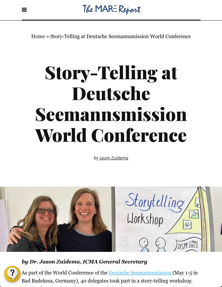 Storytelling Workshop with Seaferers Missionaries