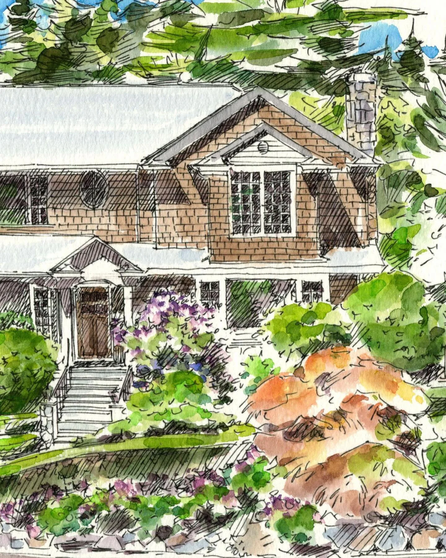 Ink and watercolor details from a recent commission. 
-
-
-
-
-
#washington  #watercolorsketch #lineandwash #penandwatercolor #watercolor #acuarela #houseportrait #houseillustration #closinggift #clientgift #justsold #personalizedgifts #customgifts #