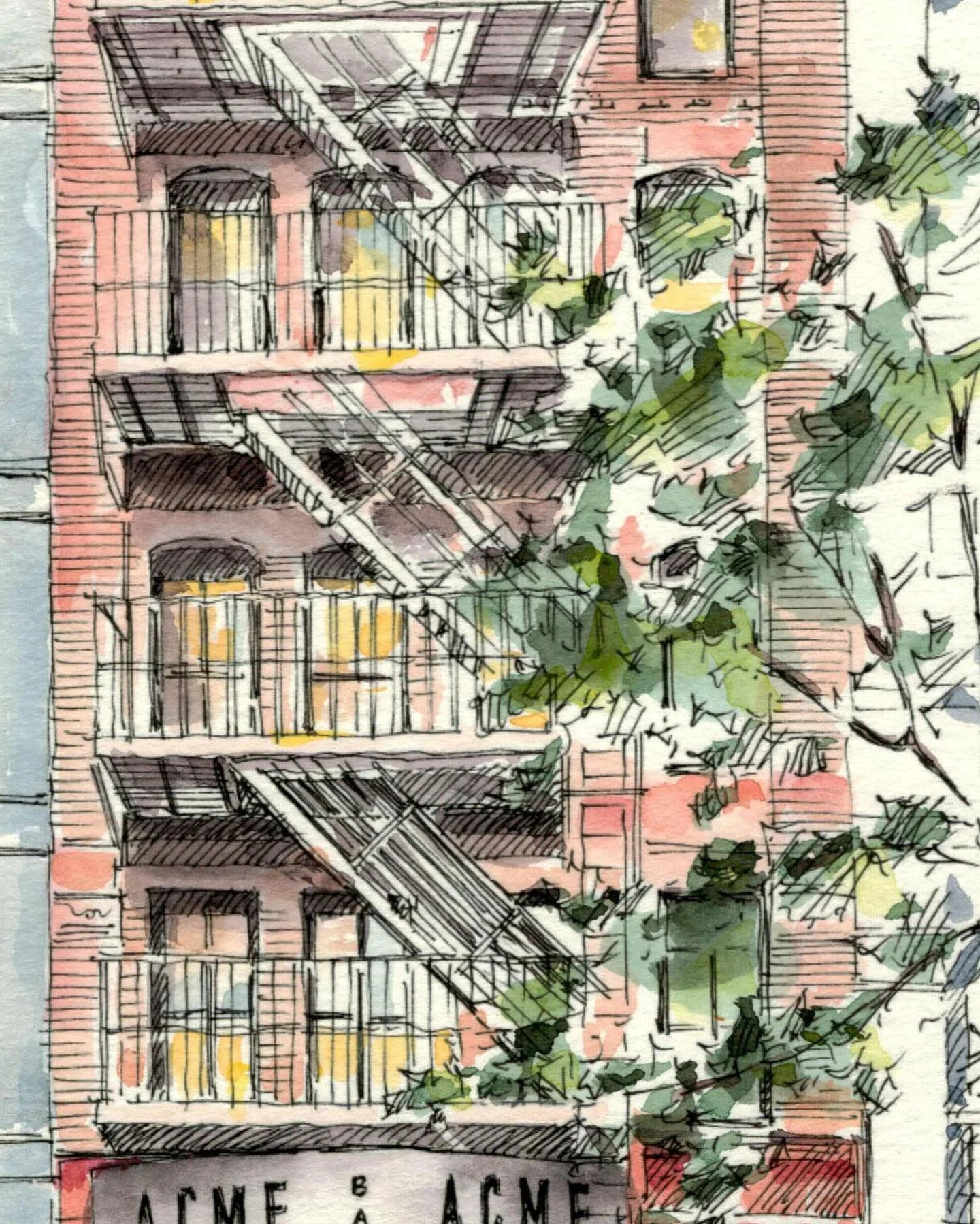 Watercolor detail from a recent commission. 

So busy in the studio for the next few weeks! 
-
-
-
-
-
#architecturedrawing #archisketcher #architectureillustration #historicbuilding #drawingcommission #urbansketchers#penandwatercolor #lineandwash #w