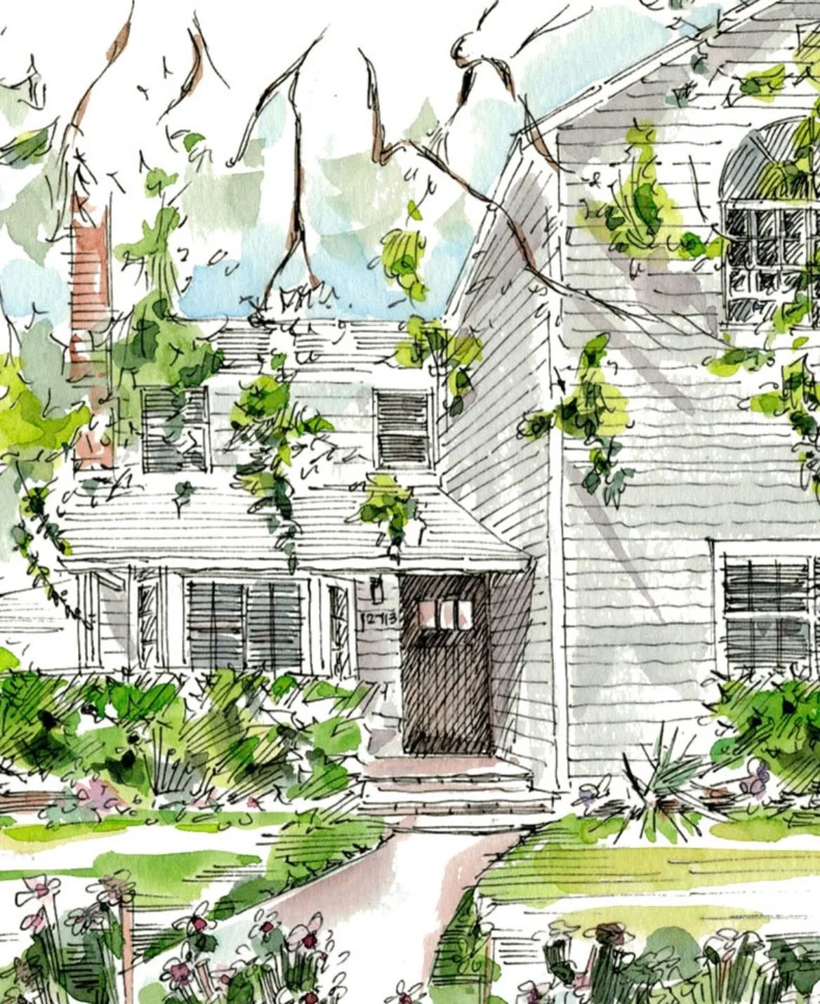 A commissioned watercolor closing gift from last holiday season. Thank you @davisandburns 
-
-
-
-
-
#marvista  #watercolor #houseportrait #californiaartist #clientgift