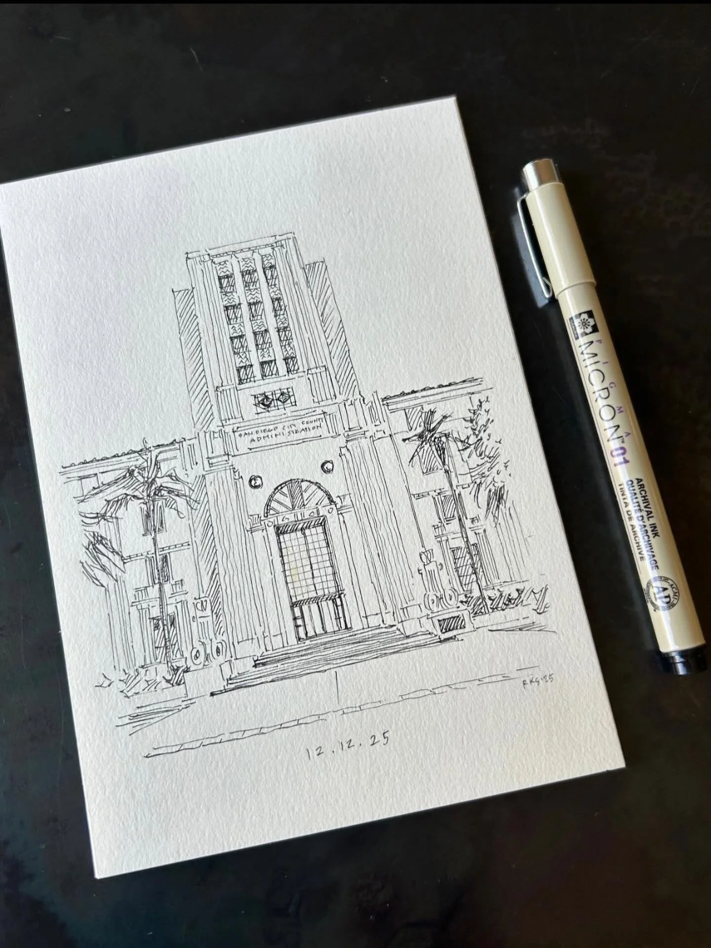 The San Diego Courthouse, 5&rdquo; x 7&rdquo; original drawing commission wedding gift.
&mdash;
&mdash;
&mdash;
&mdash;
&mdash;
#californiaartist #penandink #sandiegocourthouse #courthousewedding
#sandiego