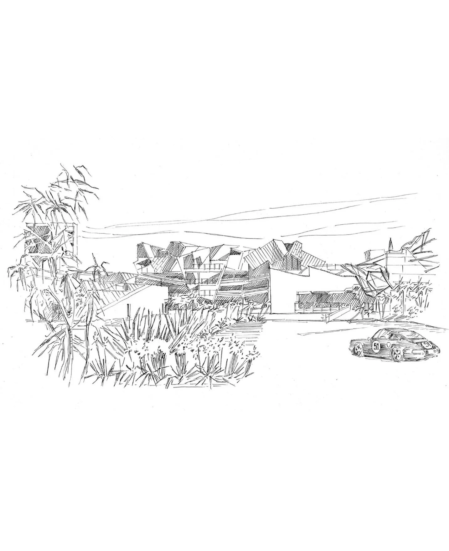 A custom illustration commissioned for a private event invitation in Culver City&rsquo;s Hayden Tract.

#haydentract #culvercity #inkdrawing #custominvitations #losangelesartist