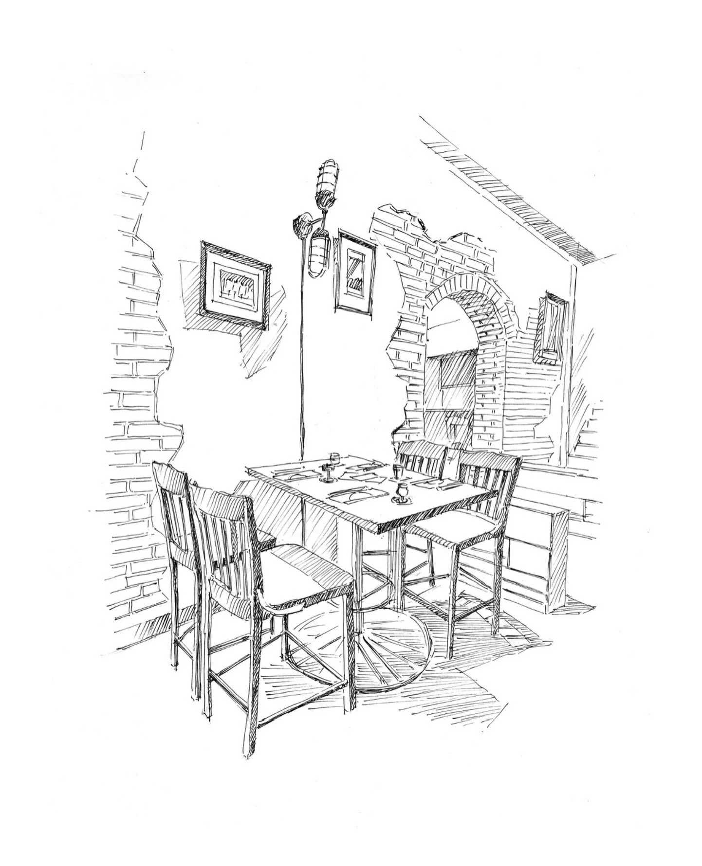 A commissioned original ink drawing of their favorite local spot. A farewell gift for friends moving out of town.

#venueillustration #californiaartist #inkdrawing #commissionedart #customillustration