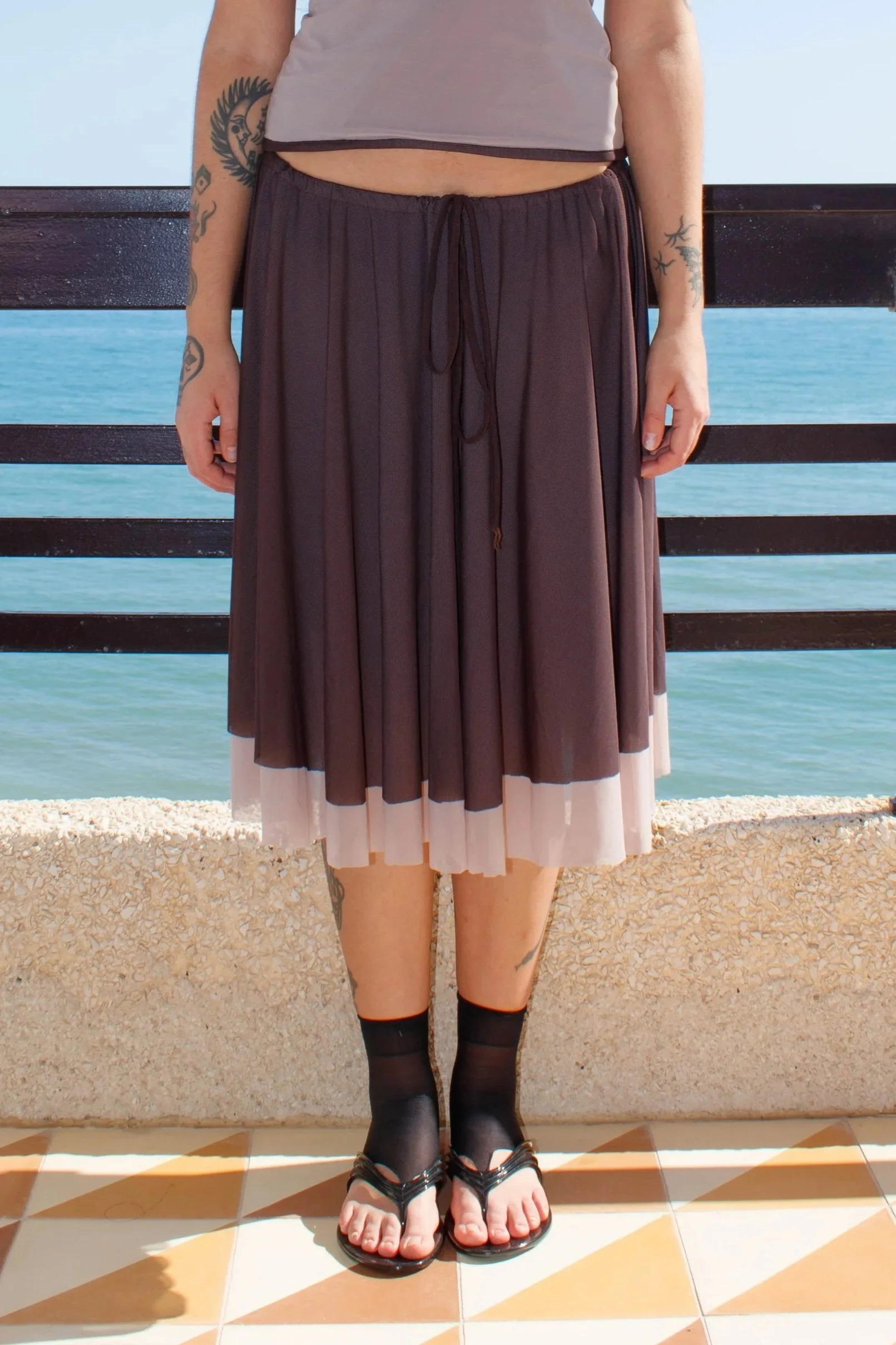 Double Mesh Circle Skirt