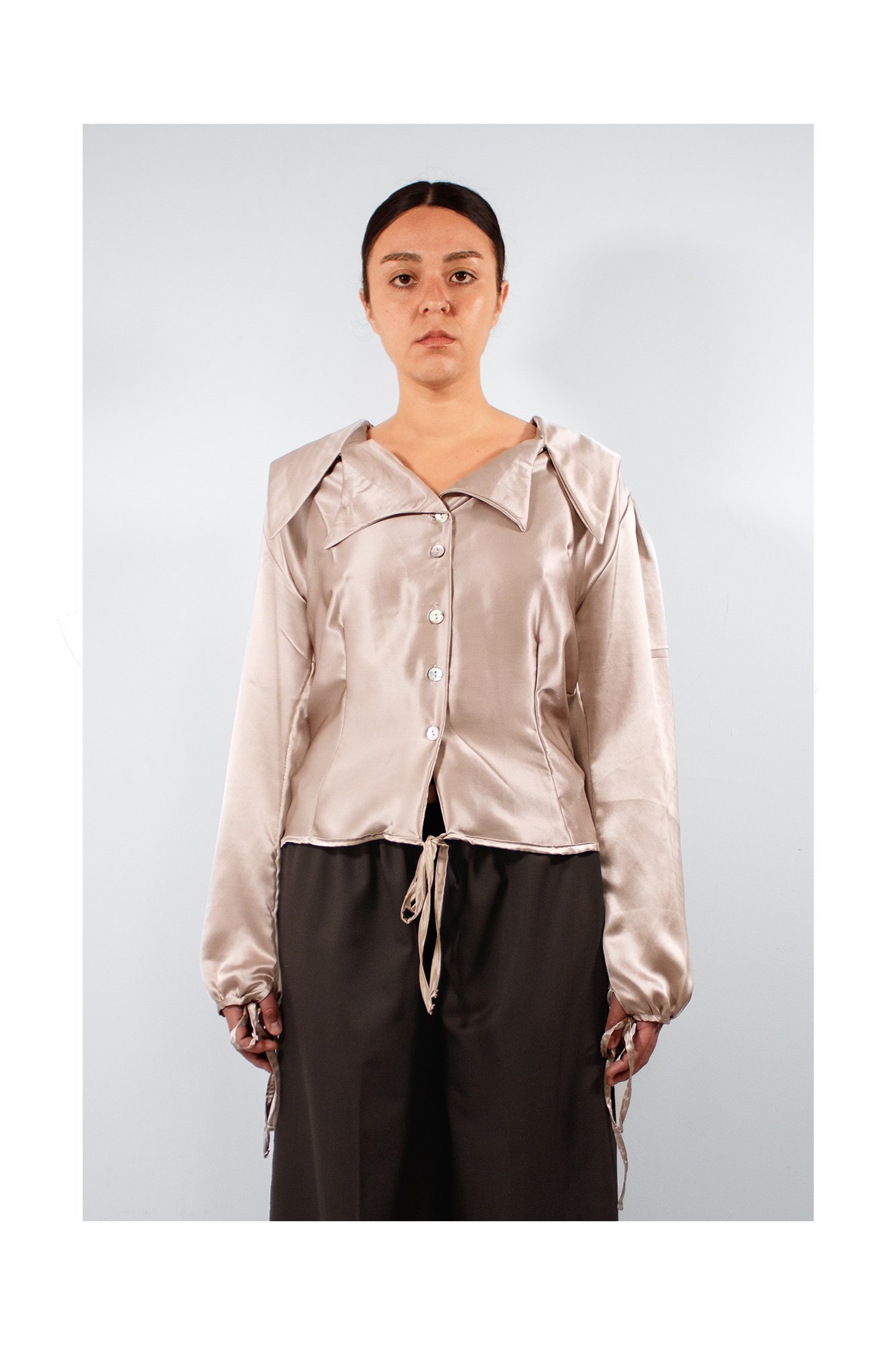 Champagne Silk Blouse