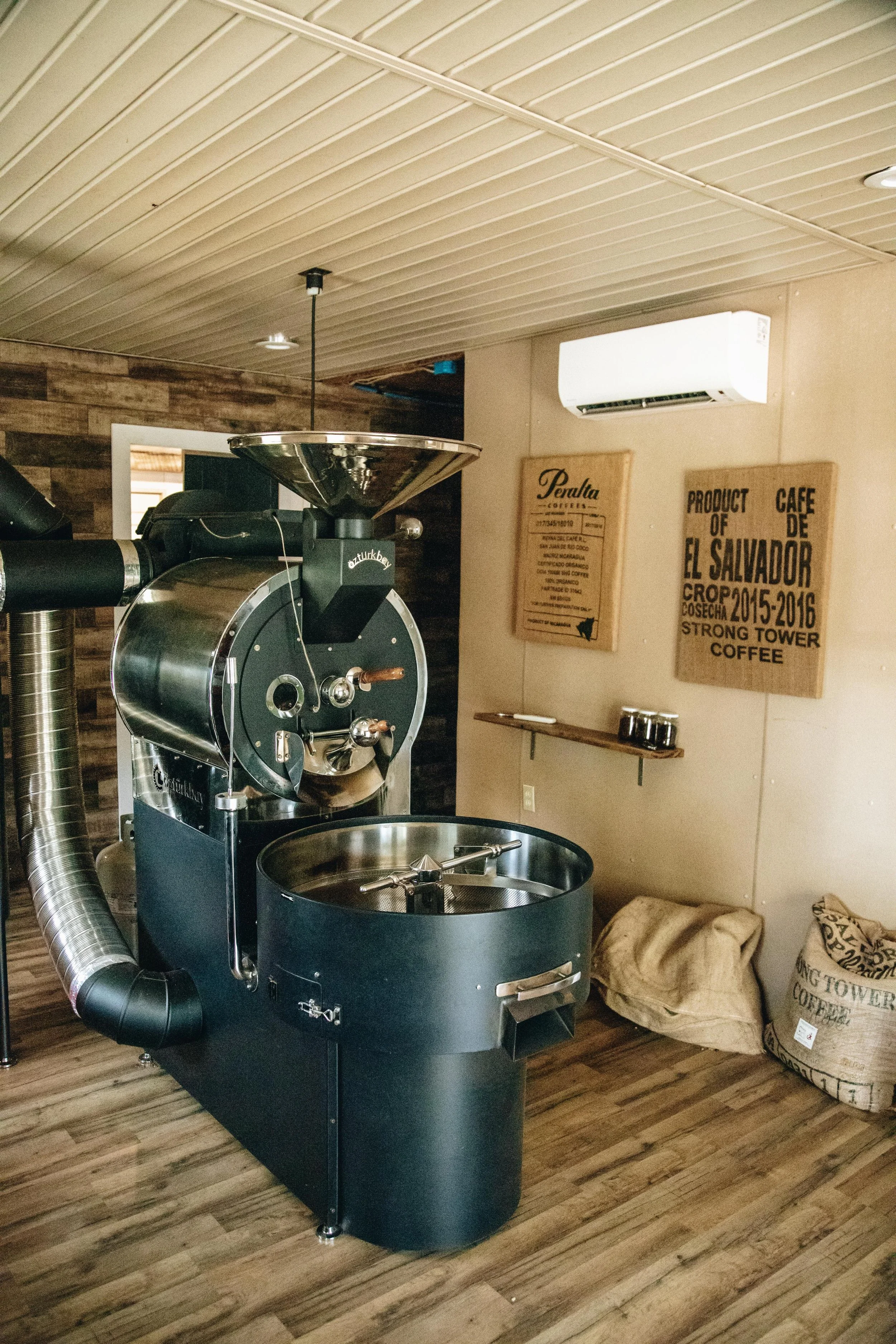 A coffee roaster at The Coffee Barn