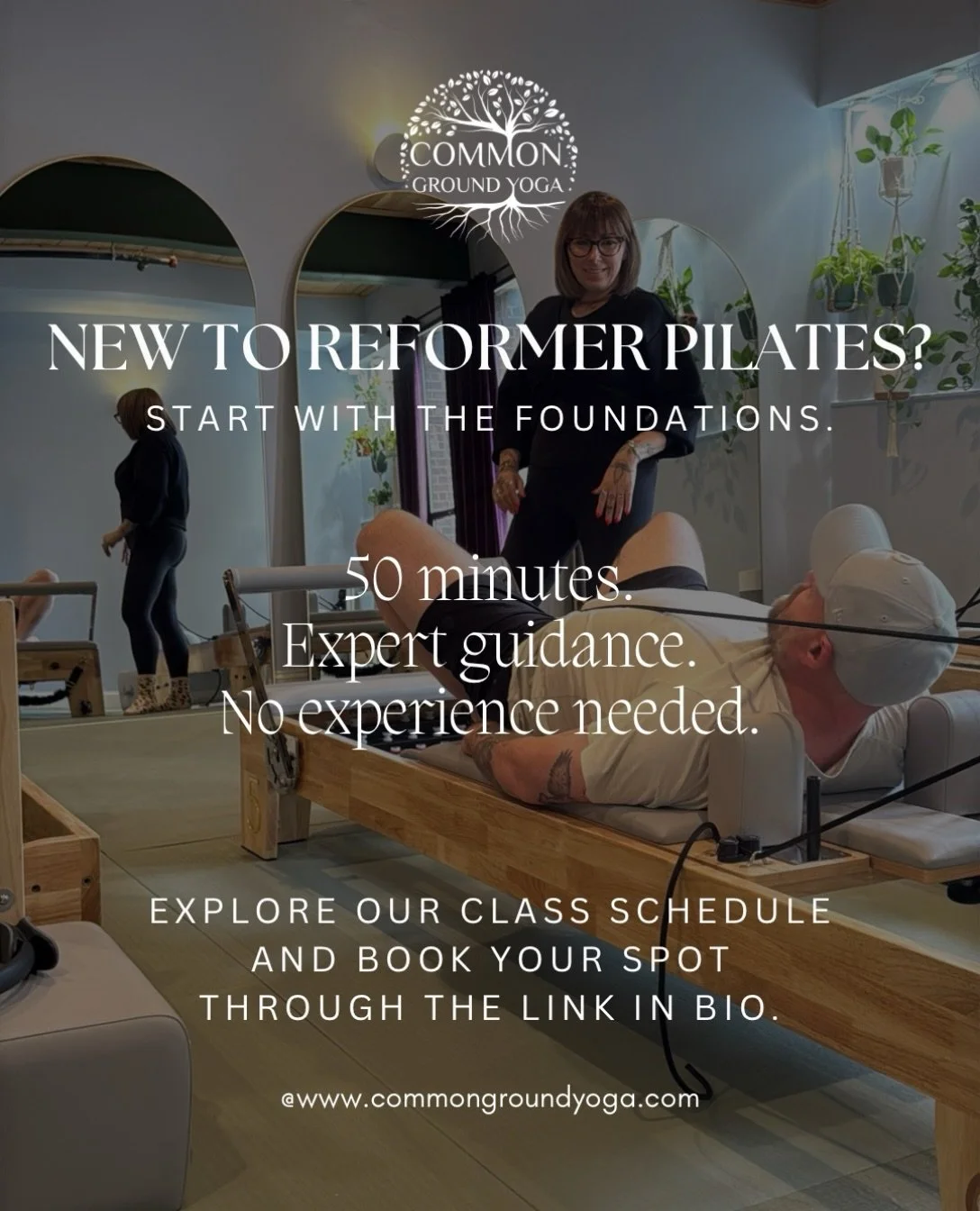 ✨ New to Reformer Pilates? Start here.

Every strong practice begins with a solid foundation. 🤍

Introducing REFORMER FOUNDATIONS at Common Ground Yoga &mdash; a 50-minute class designed to help you feel confident, supported, and strong from your ve