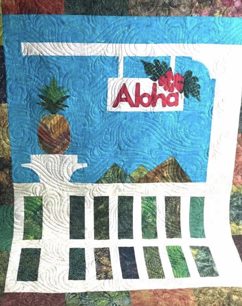 Aloha quilt pieced by Jan H.