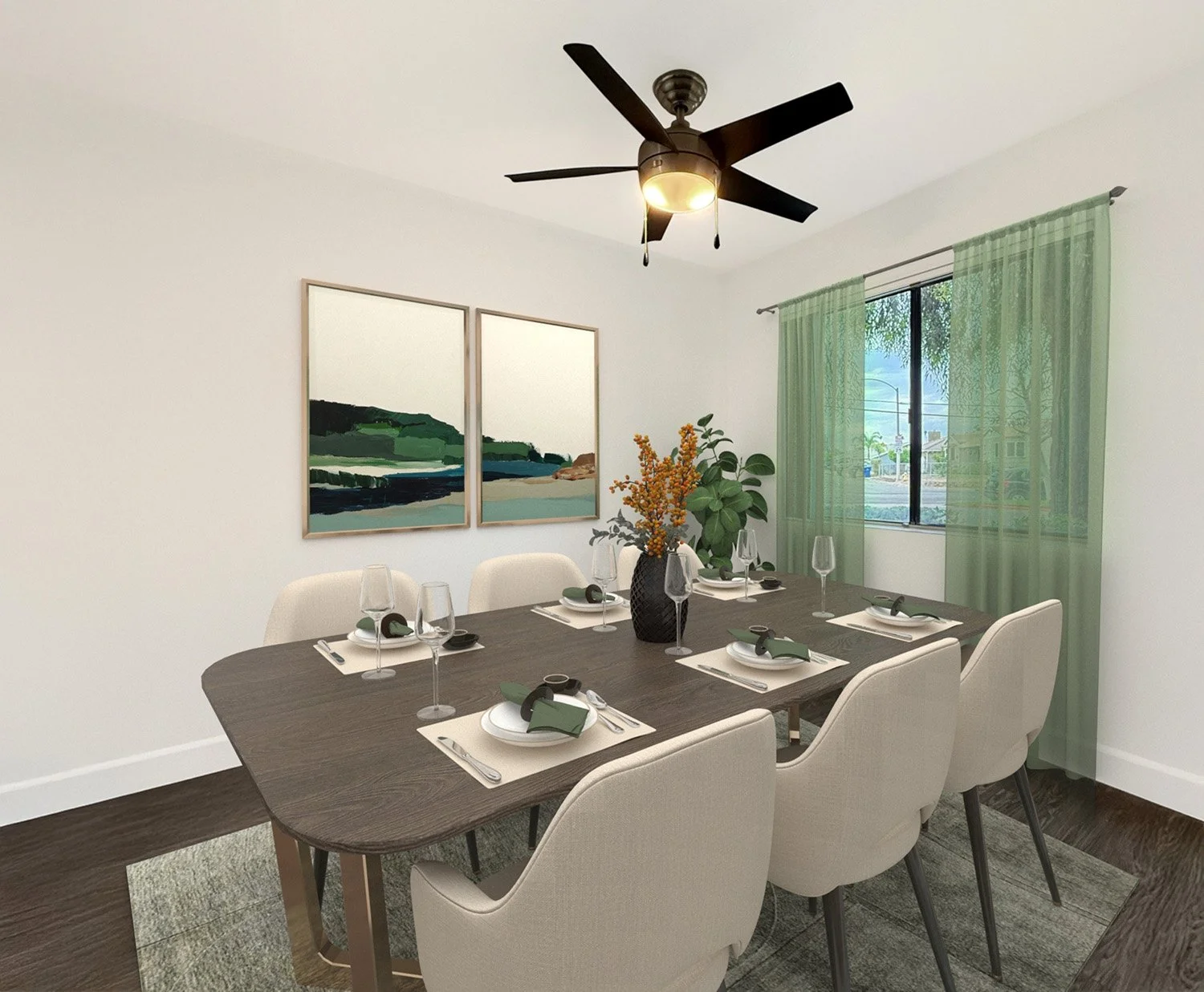 The Dining Room in a Summit Pointe One Bedroom Apartment
