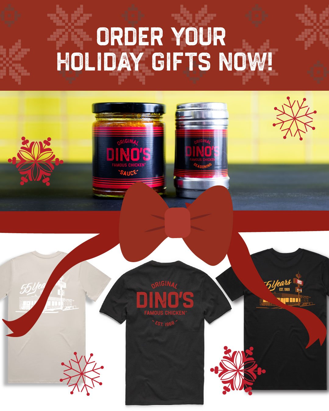 Gift Dino's Famous Chicken to your friends and loved ones! The perfect gifts for the Dino's Famous Chicken lovers in your life! To those who have moved away, or a great way to lure them back! 

#DinosOG #DinosOGRecipe #DinosOGChicken #losangeleseats 