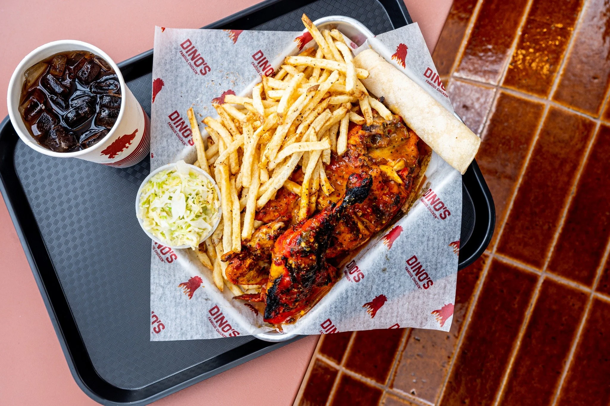 The best, the Original, Dino's Famous Chicken. Pictured here with fries, coleslaw, and a drink!

#🍗 #🐔 #DinosOG #DinosOGRecipe #iykyk #DinosOGChicken #losangeleseats #losangeles #LAEats #Since1968 #DinosOriginal #chicken #DinosLA #DinosPicoRivera ?