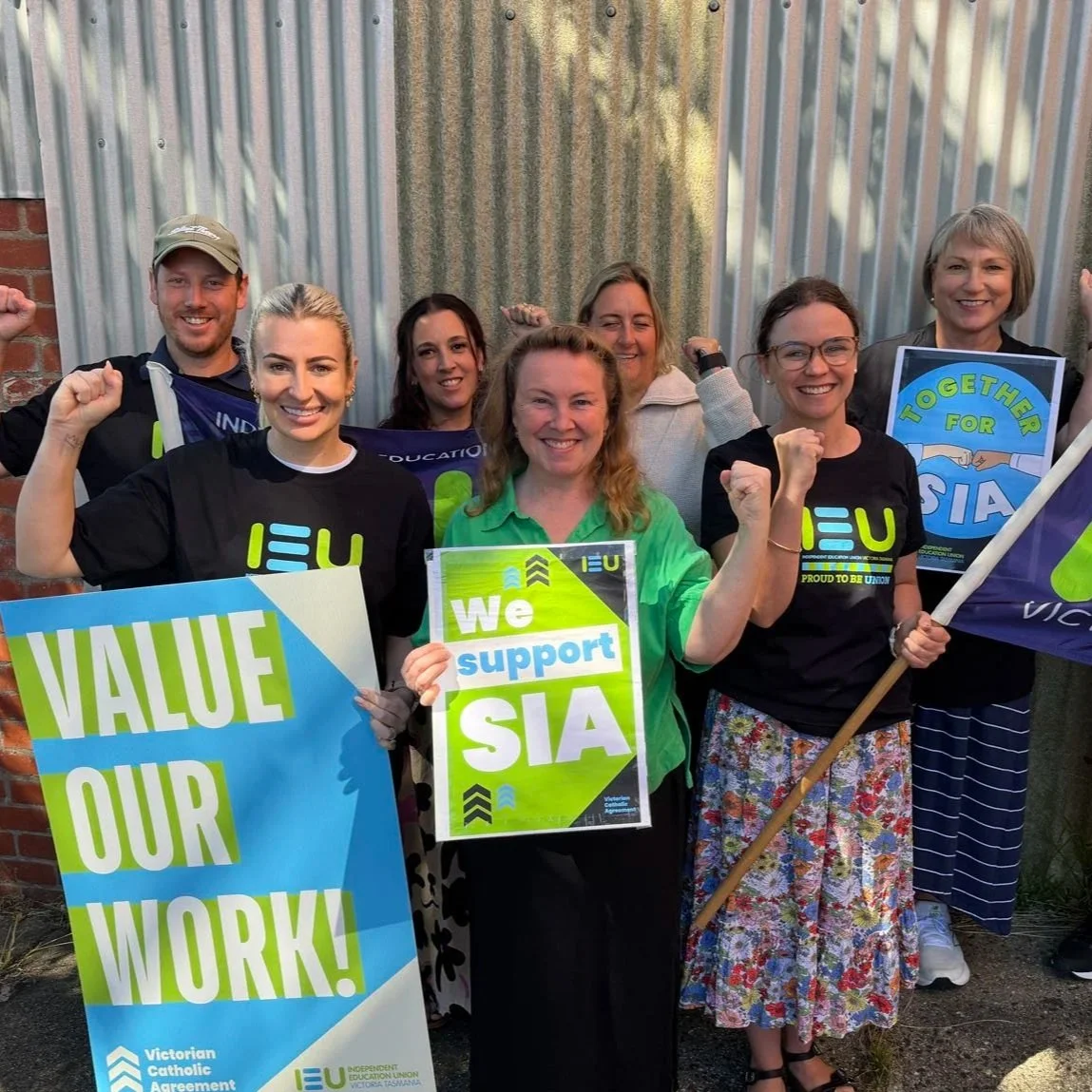 Statewide solidarity from regional IEU Catholic school Reps