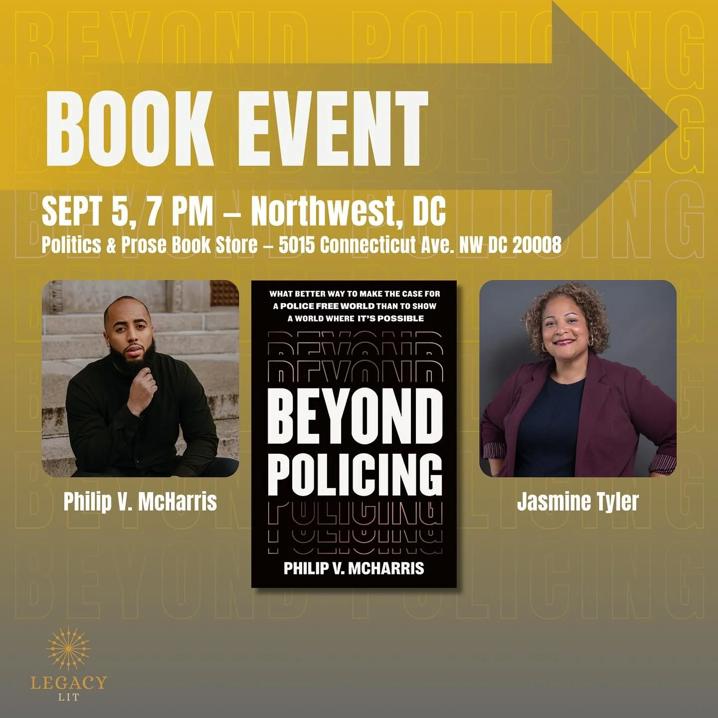 DC! Tomorrow! Join me and @jazzyjtyler, @justicepolicy Executive Director and Georgetown professor, at @politicsprose at 7pm!