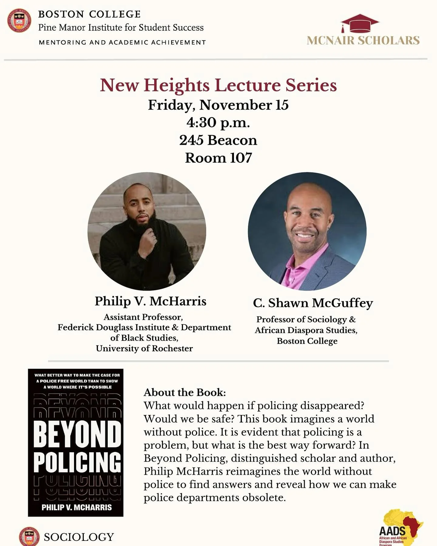 It&rsquo;s been 10 years since I graduated from BC, and I&rsquo;m excited to be back in two weeks! Join us on Friday, November 15, at 4:30 p.m. at 245 Beacon Street, Room 107 as part of the New Heights Lecture Series.

I&rsquo;m thrilled to be in con