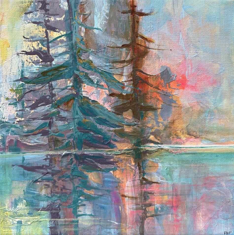 Pam Ferworn Autumn Reflections 10x10 Mixed Media.jpg