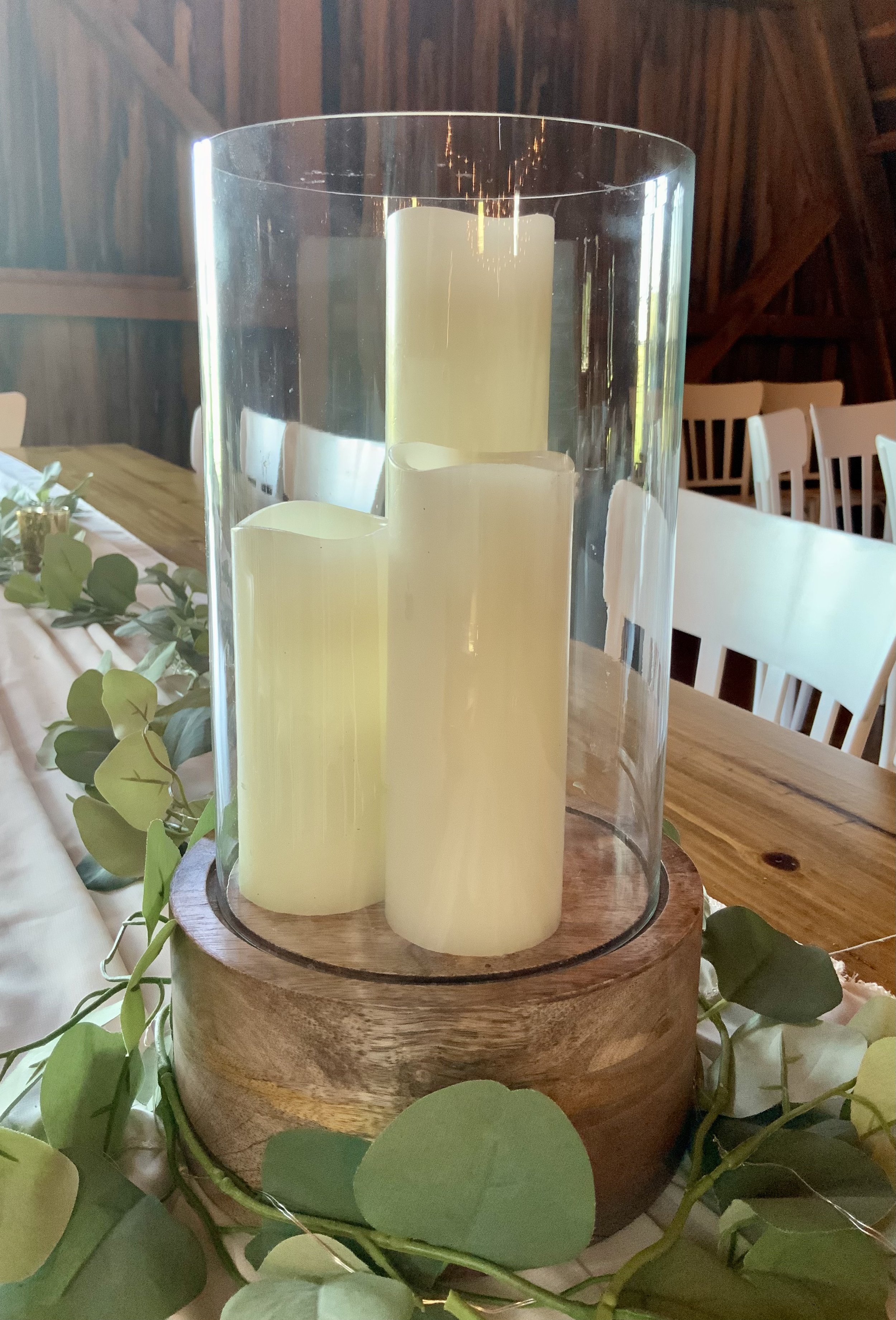 Wood Round Riser w: Glass Hurricane.jpg