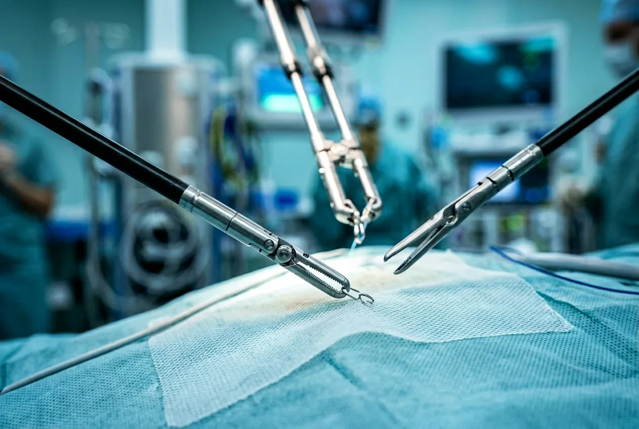 Robotic surgical instruments used during minimally invasive Essure removal procedure