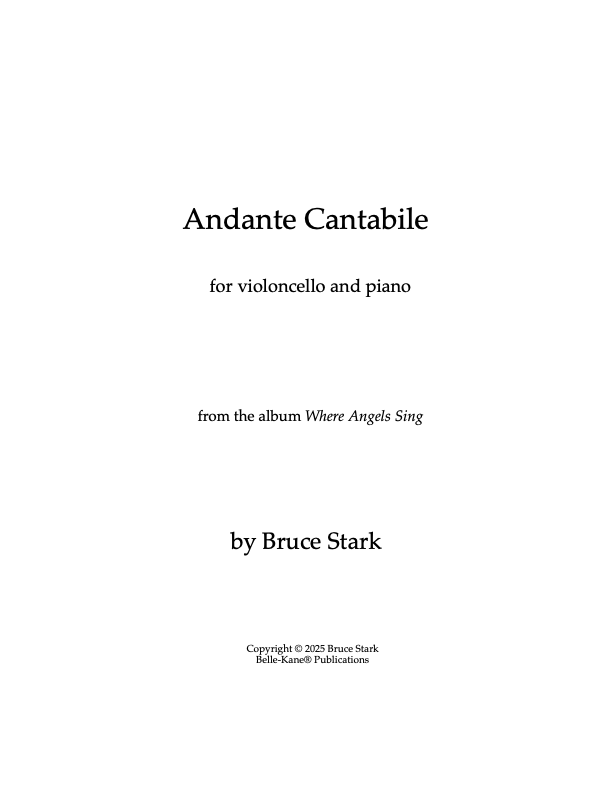 Andante Cantabile DIGITAL DOWNLOAD (cello and piano)