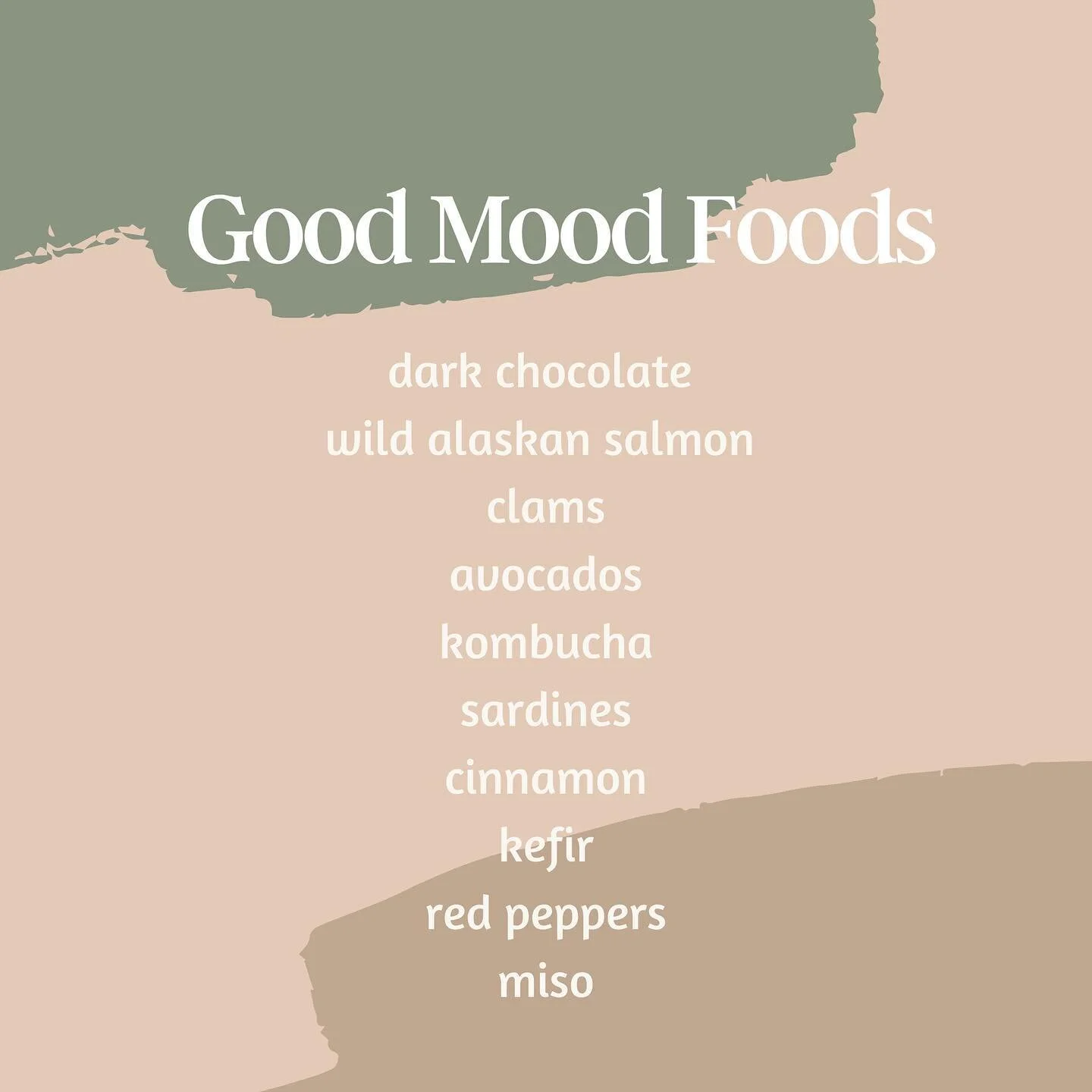 Good Mood Foods! Here&rsquo;s a quick cheat sheet for ya. Brain health can be easily forgotten about because we can&rsquo;t actually see our brains like we can see things like skin breakouts. If you care about things like improving your mood and memo