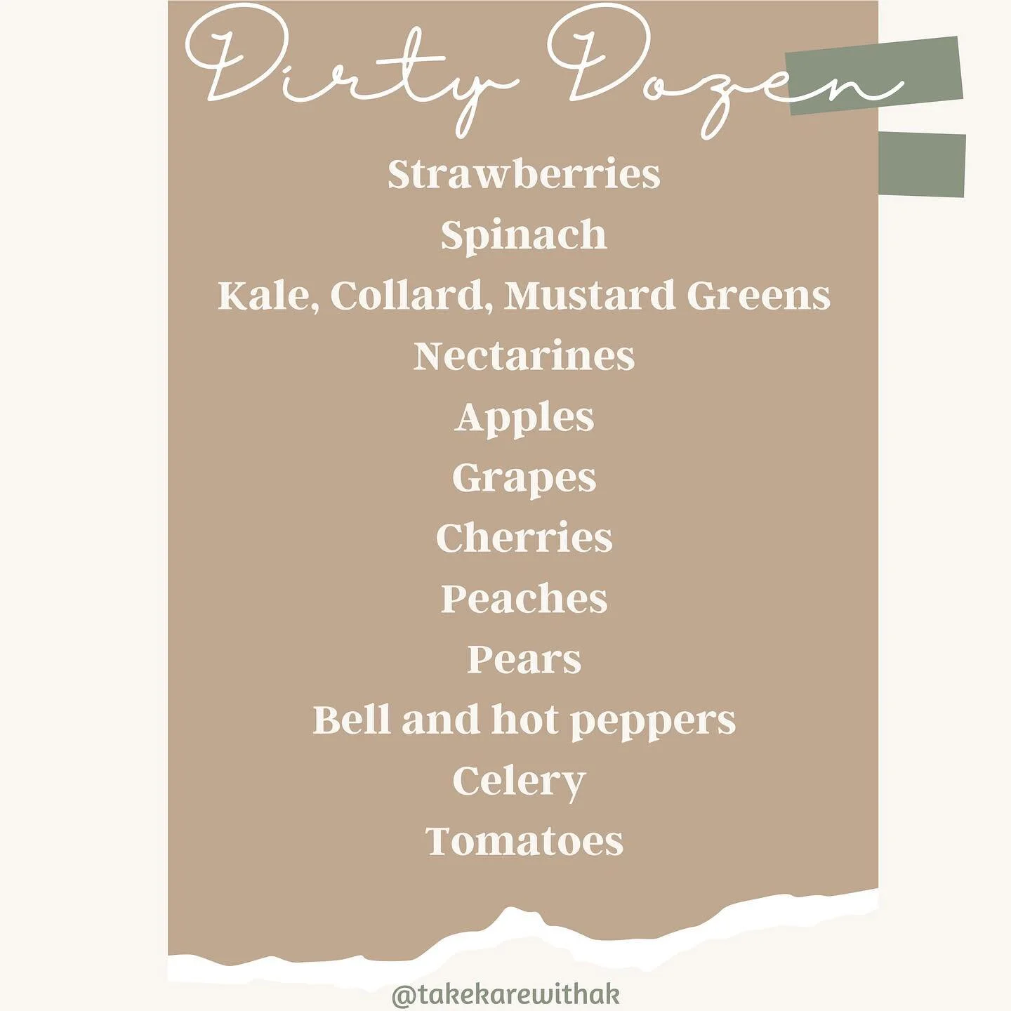 Save this post for the next time you&rsquo;re grocery shopping!!

Save this post for the next time you&rsquo;re grocery shopping!! 

@ewg_approved released their dirty dozen and clean fifteen lists. The dirty dozen are grown with the most pesticides 