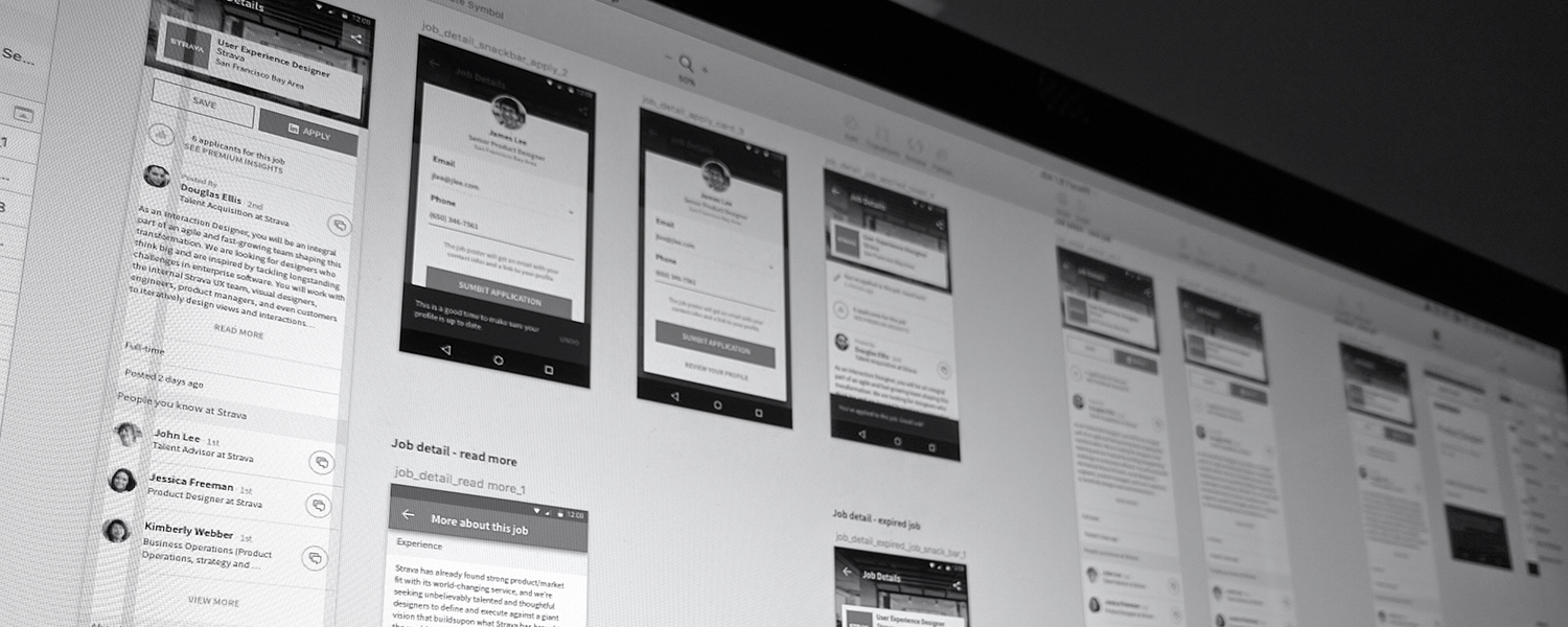 Here is a look at the process I made to redesign our app with LinkedIn's and Google's material design language.