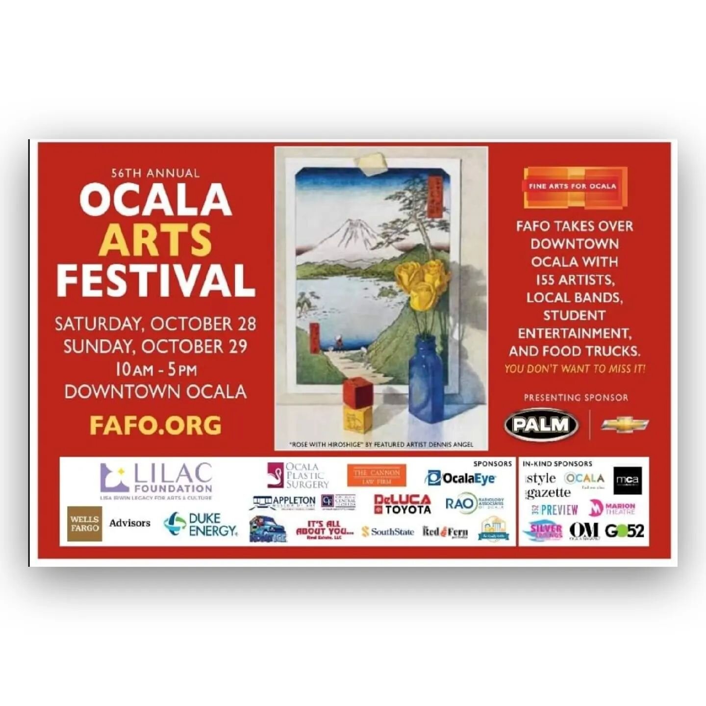 Join us this weekend! My booth is #43! (I'm in front of the Hilton) 🤙

I'm super excited for this weekend's Ocala Arts Festival hosted by @fafoocala. Looks like it'll be great weather! I'll have lots of brand new work and prints available! Even if y