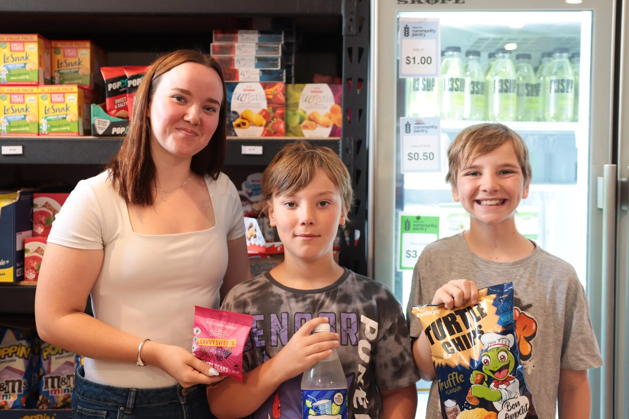 Meet Olivia, one of our wonderful community shoppers at the NewVine Community Pantry! ๐
 She says, “The pantry always has many options to pick from, and I love how there's always new things coming through.”
 Come by and explore the var