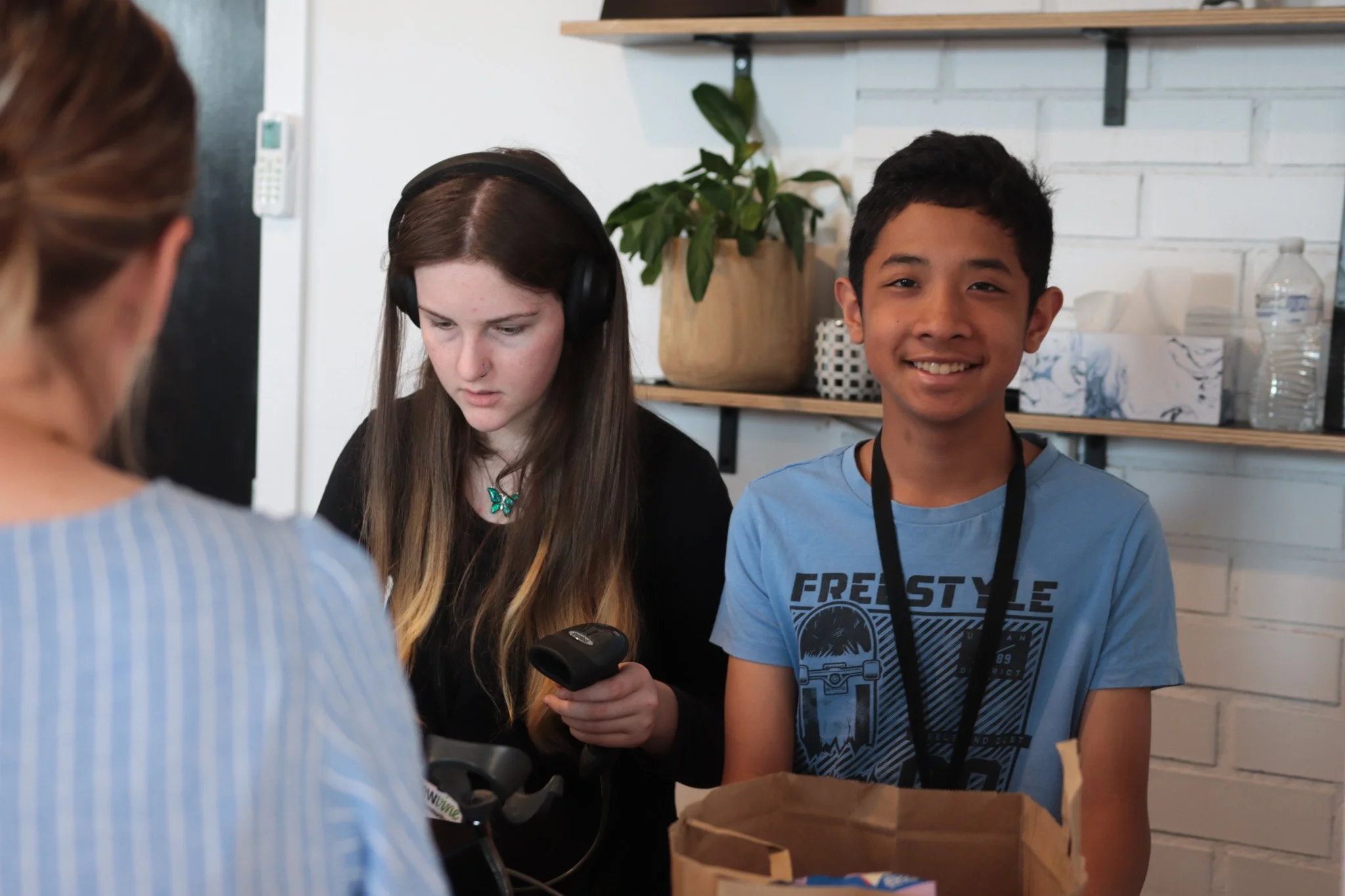 This is Ojo, one of our younger volunteers and this is why she helps out. " I Volunteer to do more for my community." Stop by, say hello, and discover all the great things waiting for you at the pantry! ๐๐
 Open Mondays, Thursdays &