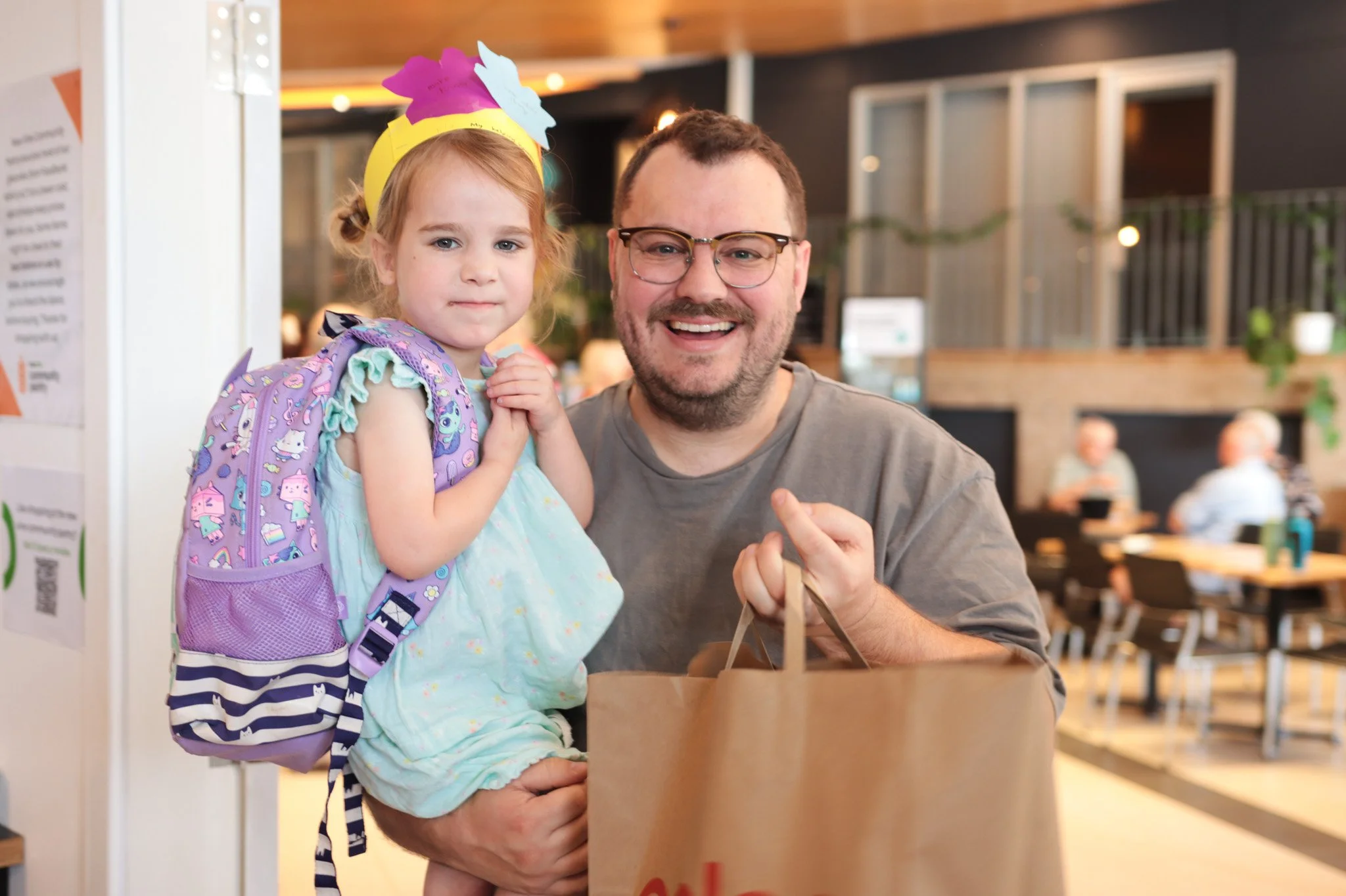Meet Luke and Forest; We asked them what they thought of the community pantry. "So convenient, really cheap, and has a good variety of snacks for our daughter." Our family friendly environment is welcoming to all at the NewVine Community Pa