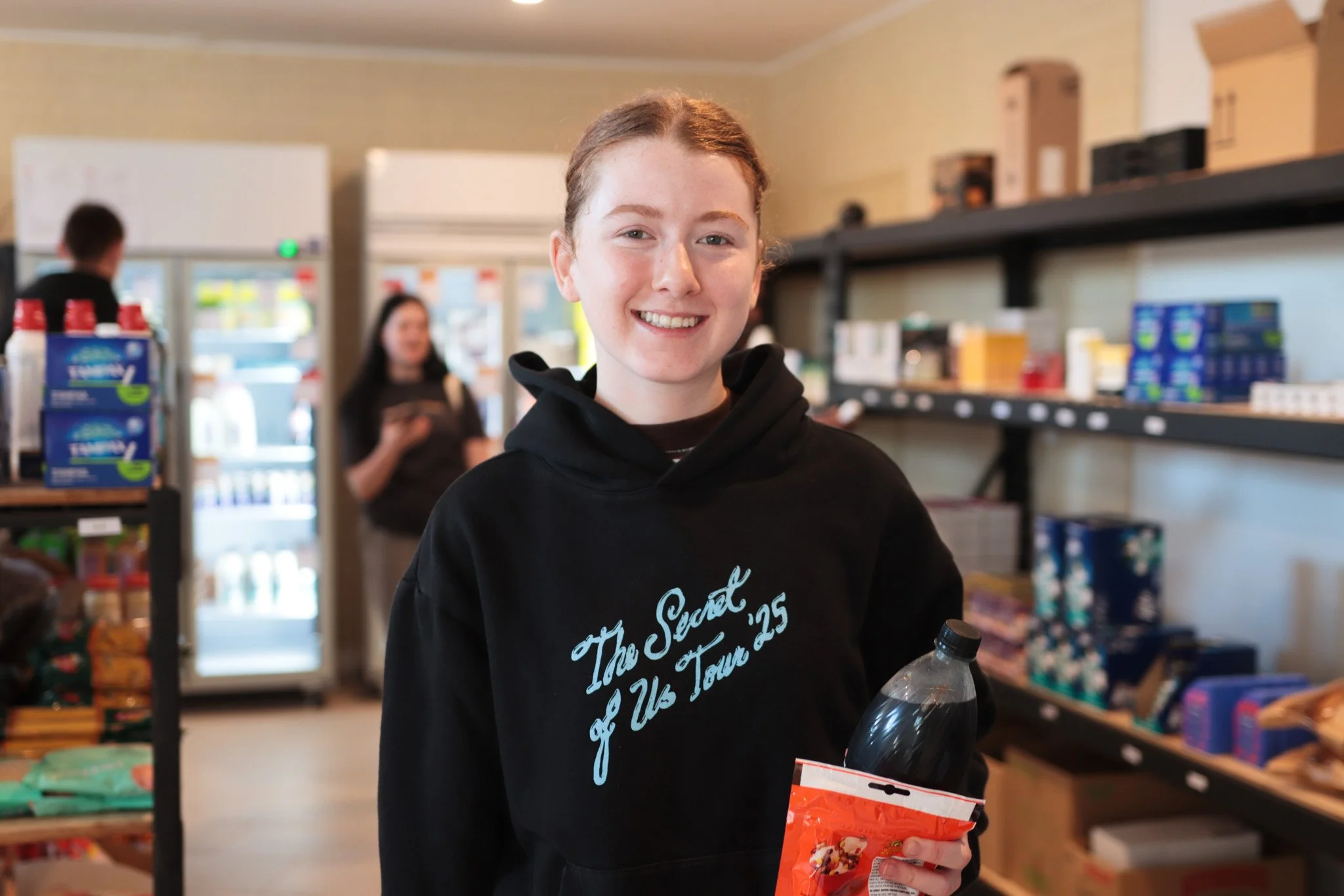 Meet Tully. Here&rsquo;s what she thinks about the New Vine Community Pantry:
&ldquo;I like it because it has all the necessities and is very affordable.&rdquo;

Everyone is welcome at our pantry, where you can access essential, low-cost groceries to