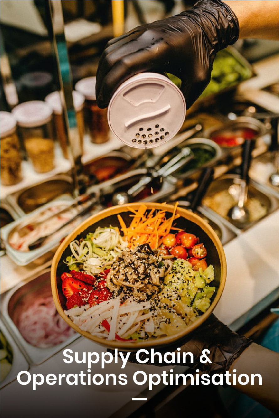 Introduce best practices, Streamline food & labor cost, Optimize store & kitchen layout, Reduce customer service time, Increase throughput