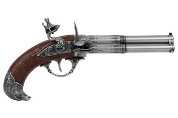 Revolving 3 Barrel Flintlock Pistol