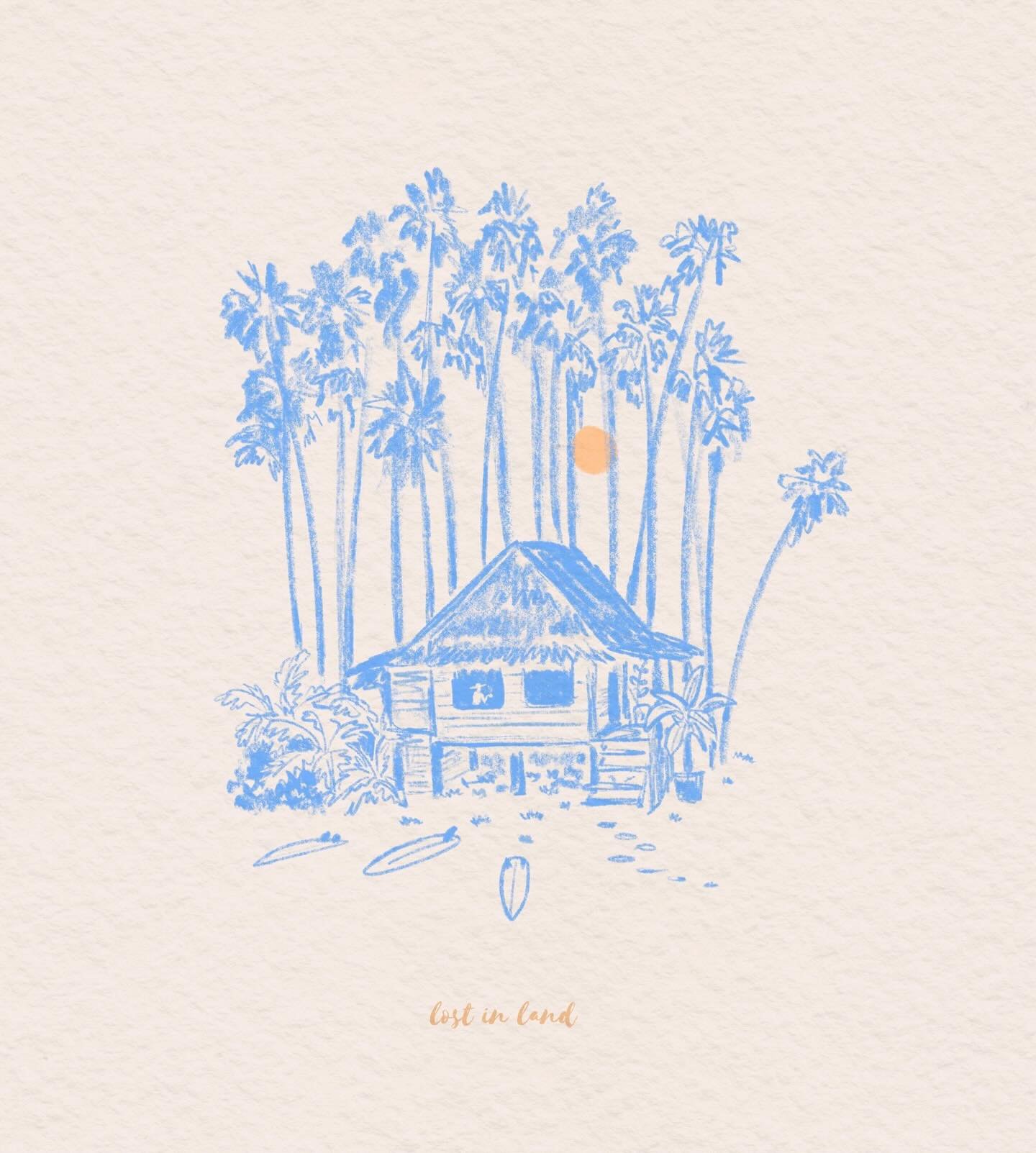 Sunday doodle 
MY DREAM SHACK 🌴

.
.
.
.
.
#elodieperrier #lostinland #hossegorartist #surfillustration #beachillustration