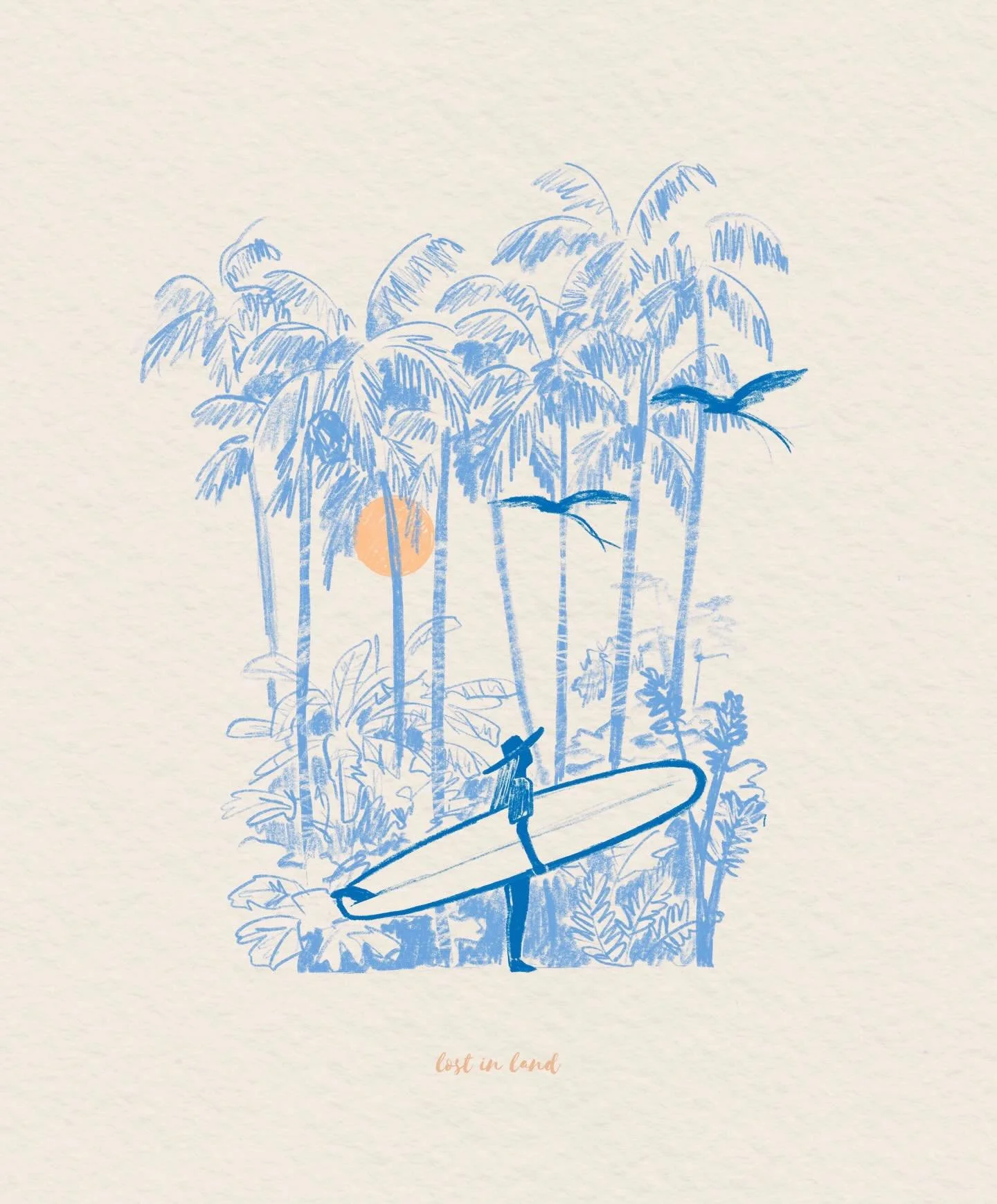 Walk through the jungle 🌿
Morning doodle 

.
.
.
.
#surfillustration #surfartwork #elodieperrier #lostinland #tropicalillustration