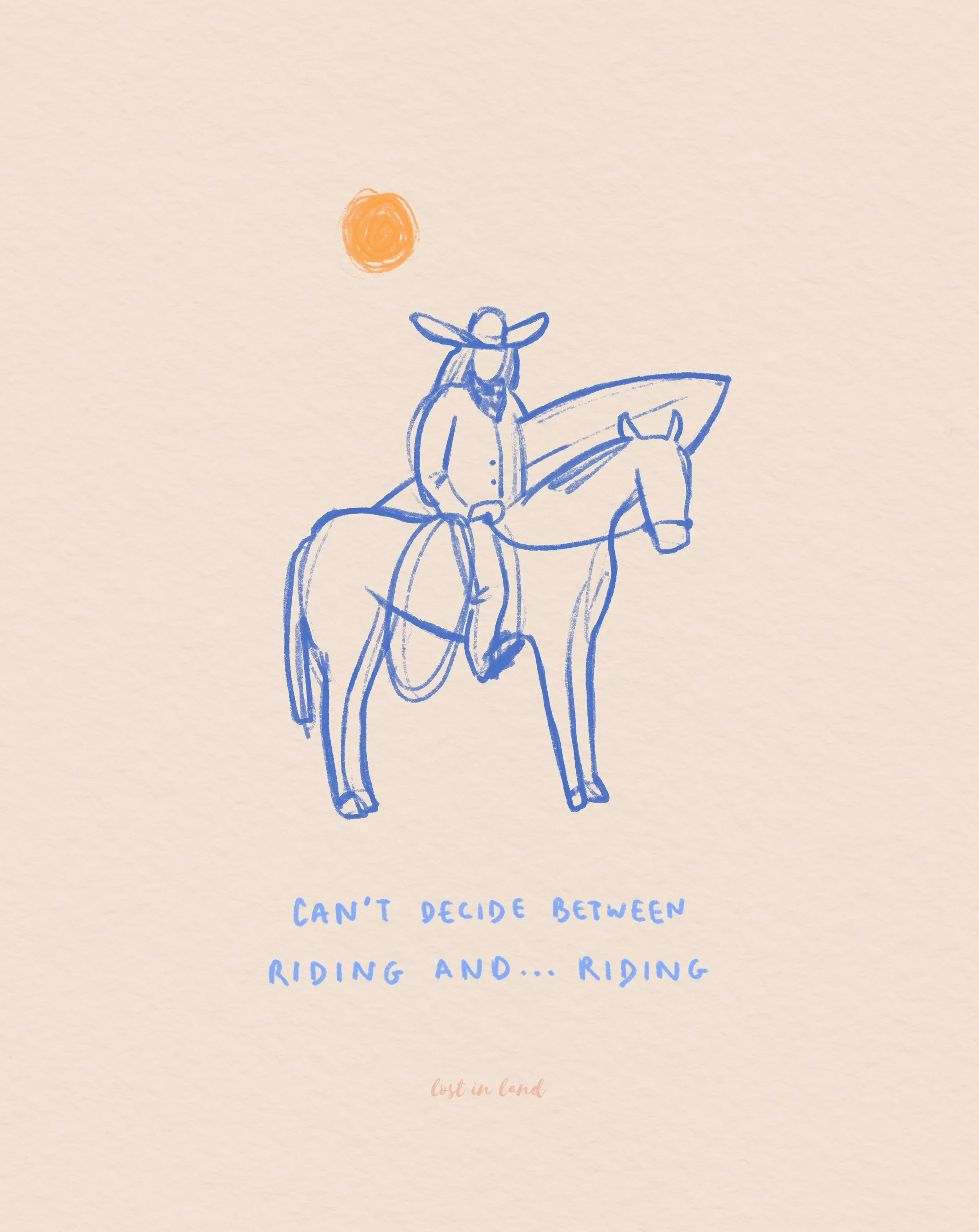 RIDING OR RIDING 
CAN&rsquo;T DECIDE

Doodle of the day 🤠🏄

What would you choose ?
.
.
.
#surfillustration #lostinland #surfartwork #horseillustration #ridingislife