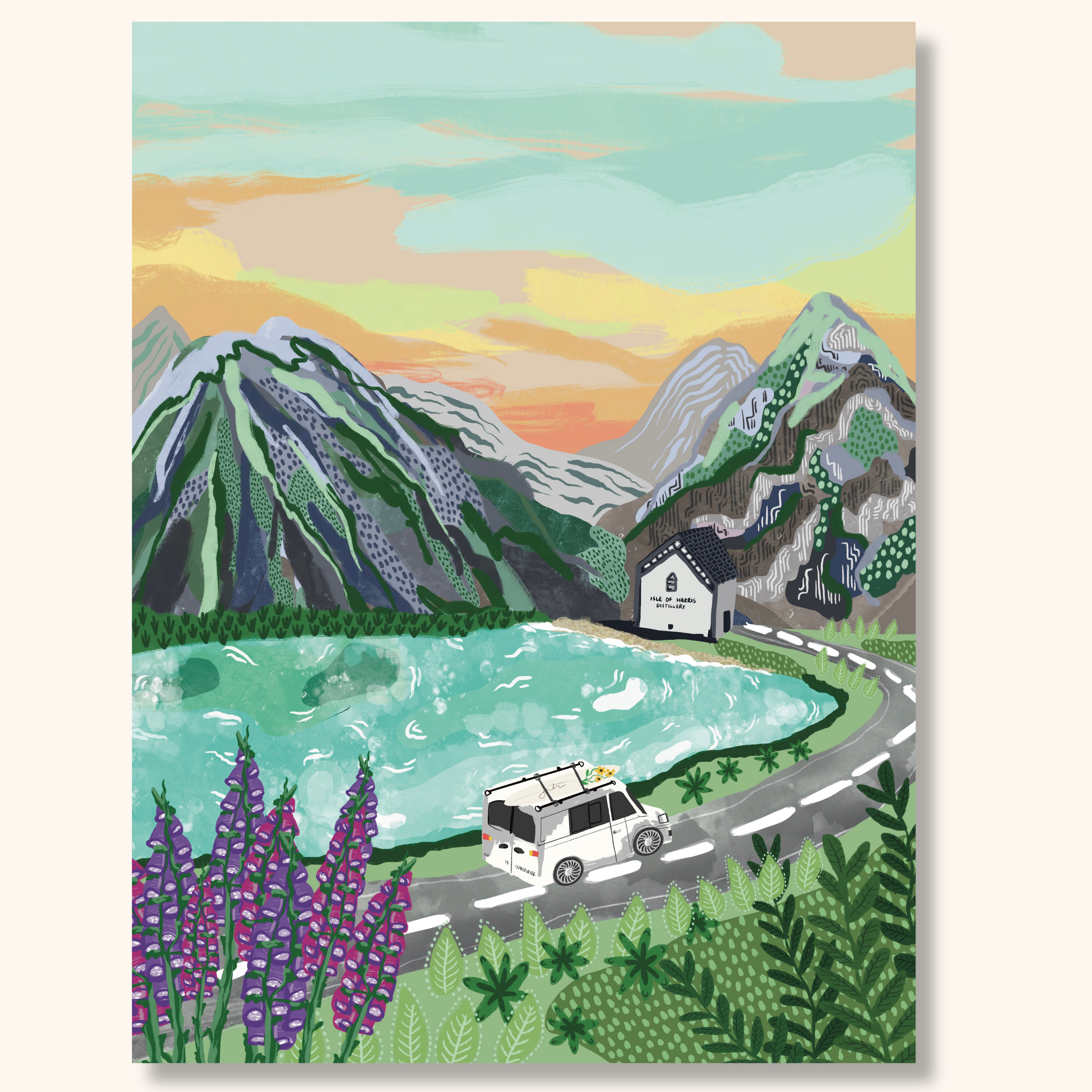 Isle of Harris // Fine Art Giclée Print on Bamboo