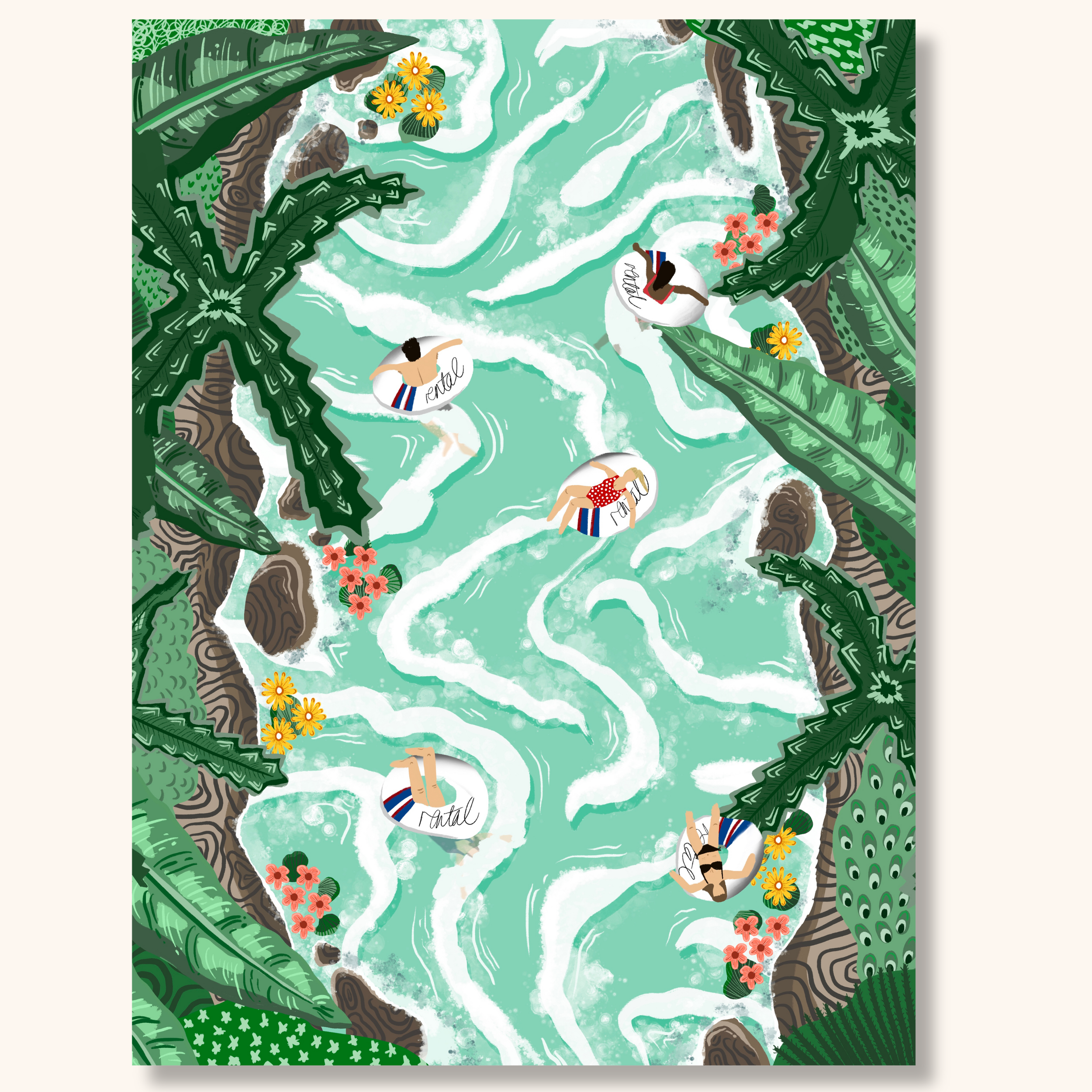 Postcards From Paradise No.3 // Fine Art Giclée Print on Bamboo