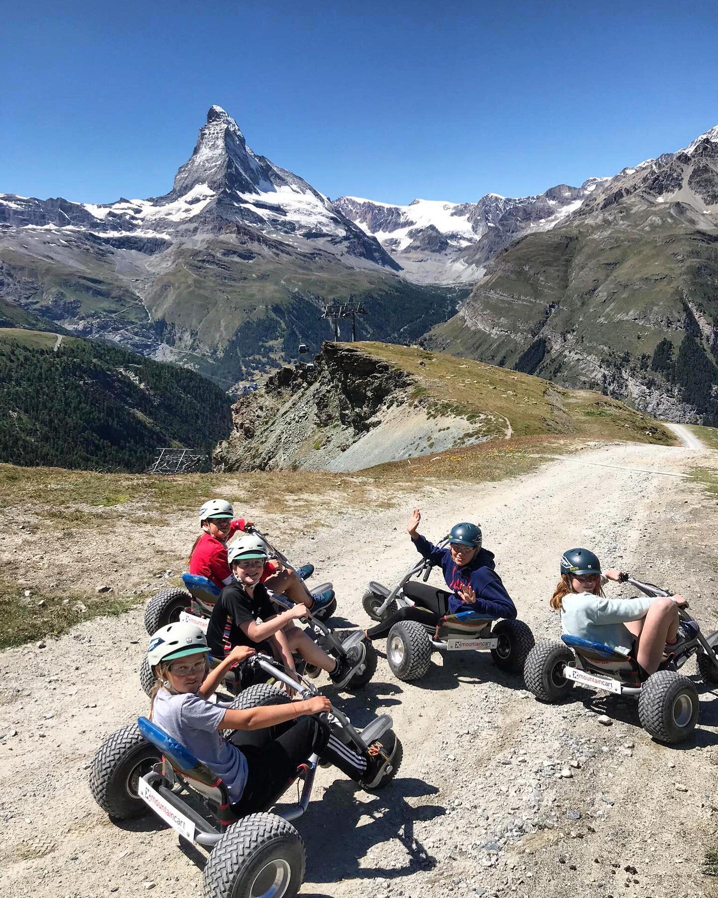 With the change of seasons, we are looking back fondly on our summer. Here&lsquo;s The Squad (aged 14-17) looking pretty happy with themselves before they descend Blauherd.
.
.
.
.
#summer #summercamp #summerholiday #holiday #campzermatt #kidscamp #f