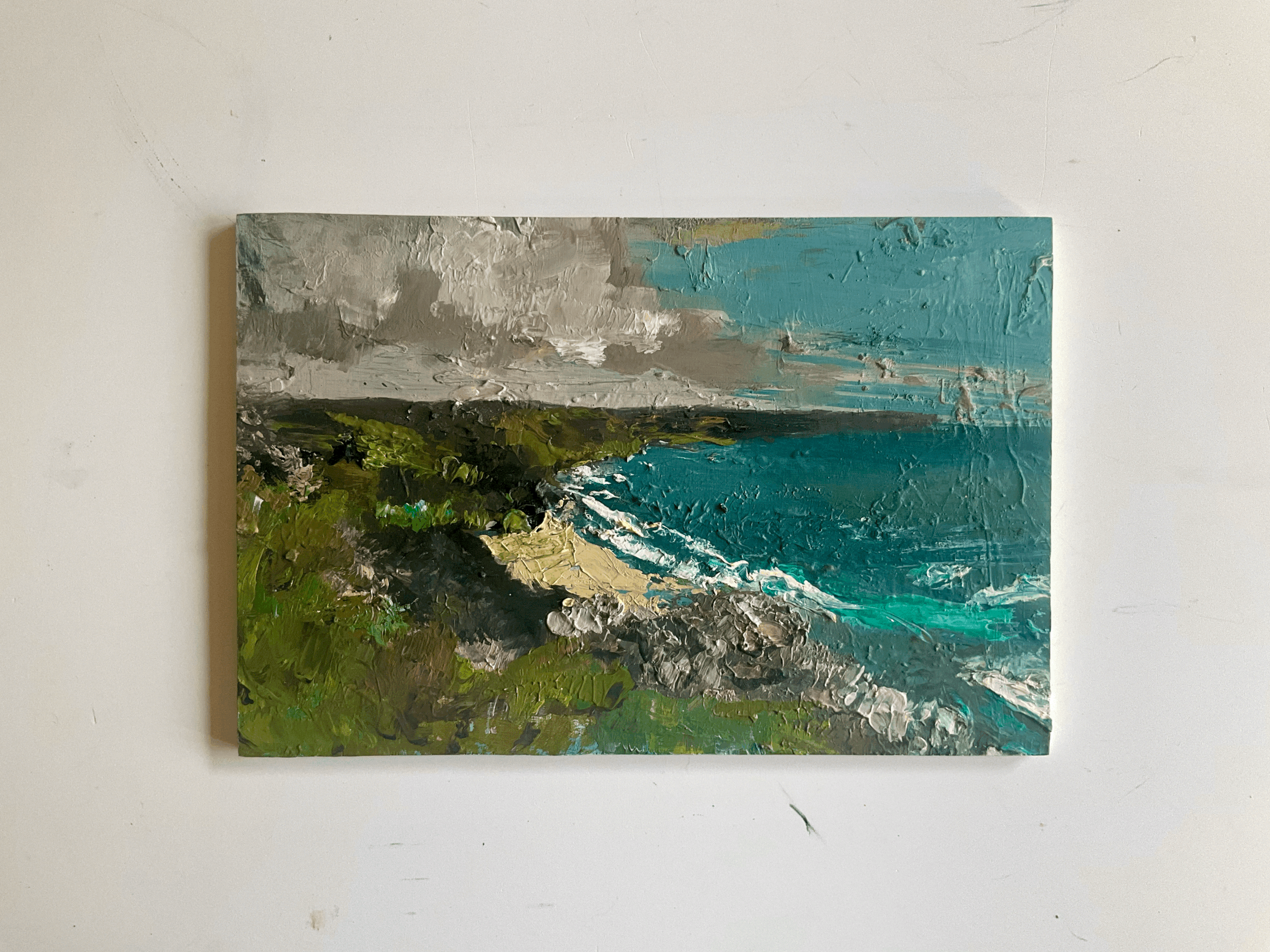 Oil Painting North Cliffs Cornwall