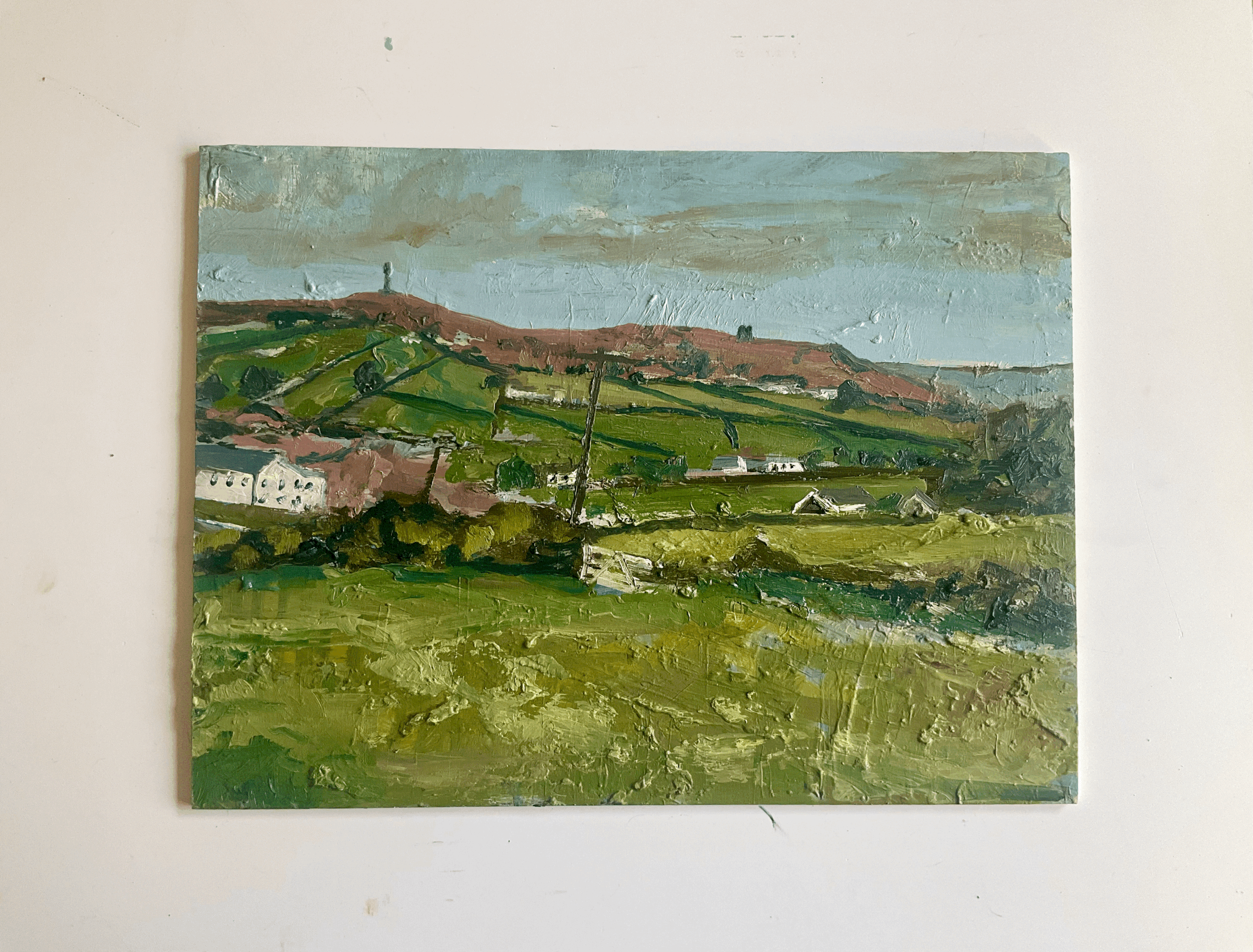 Oil Painting Carn Brea Redruth Cornwall